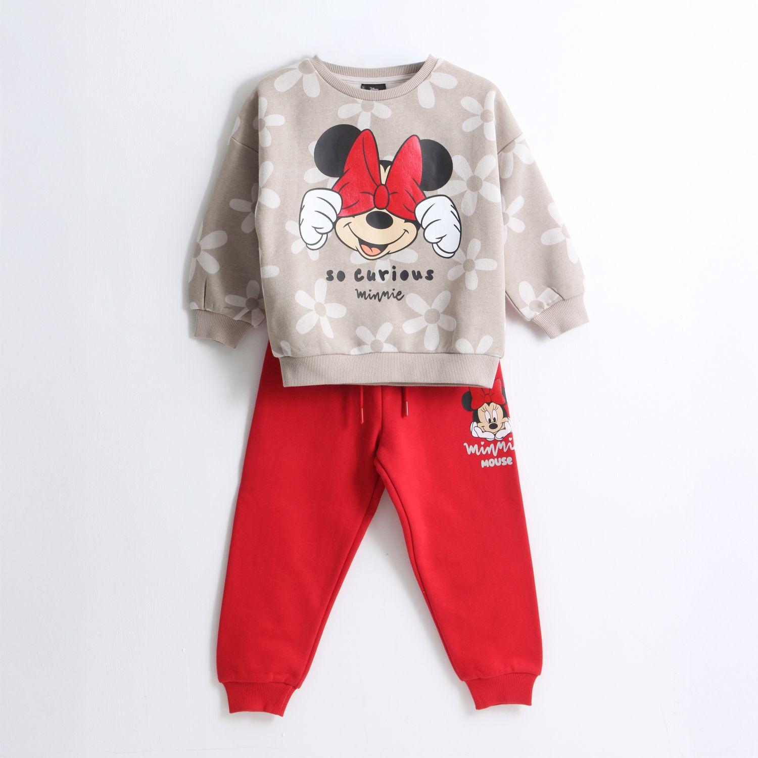 Conjunto Buzo Niña So Curious Minnie Beige Disney-0