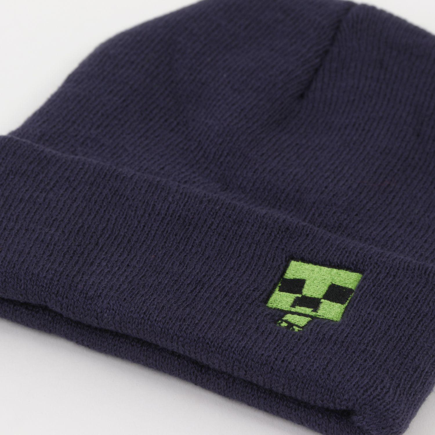 Gorro Escolar Niño Pin Azul Marino Minecraft-2