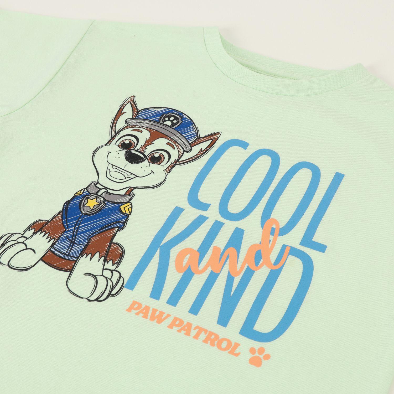 Polera Manga Corta Niño Verde Chase Cool & Kind Paw Patrol-2