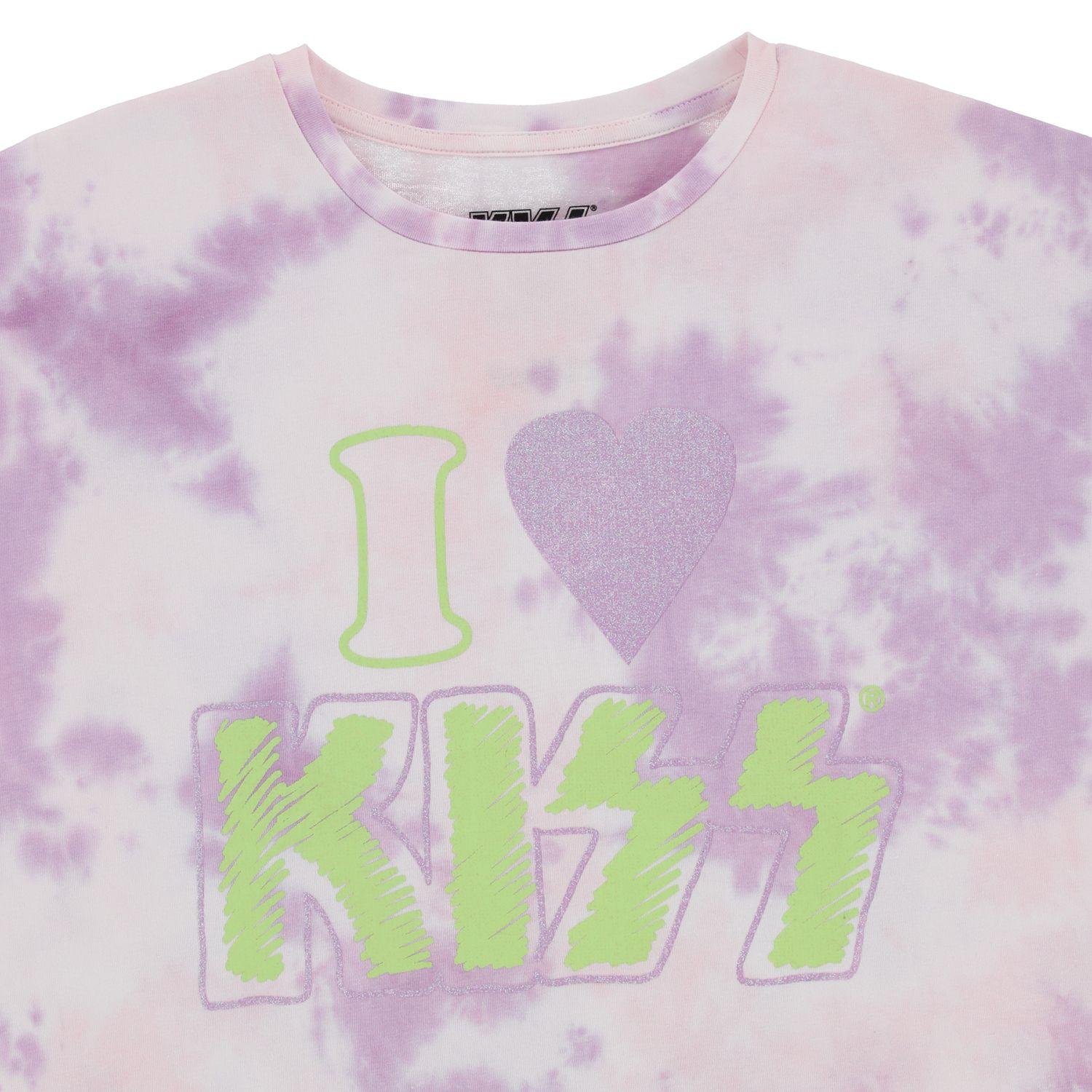 Polera Manga Corta Niña Corazon Lila Kiss-2
