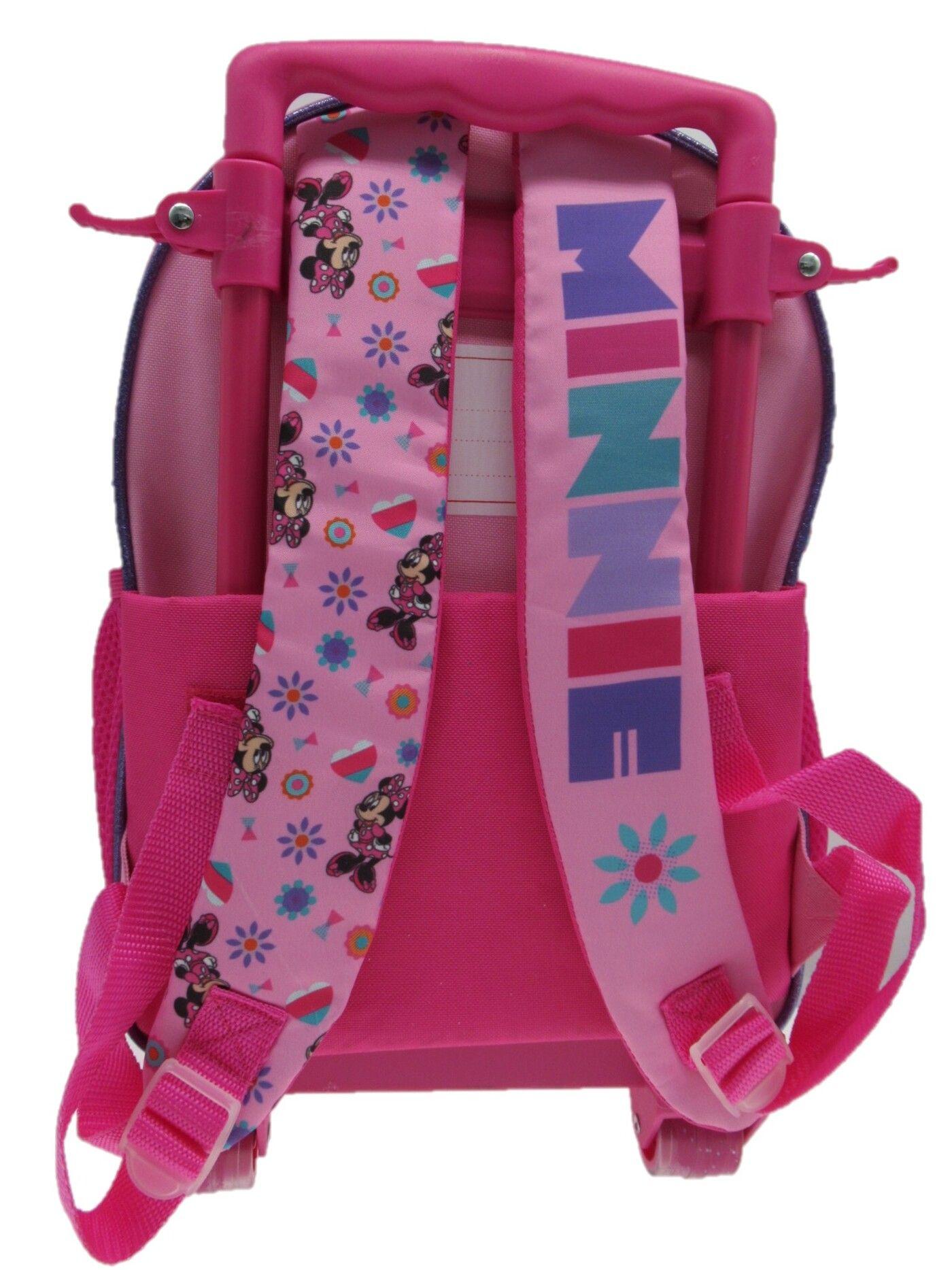Mochila Escolar con Ruedas Niña Fabduo Minnie Rosado Disney-2