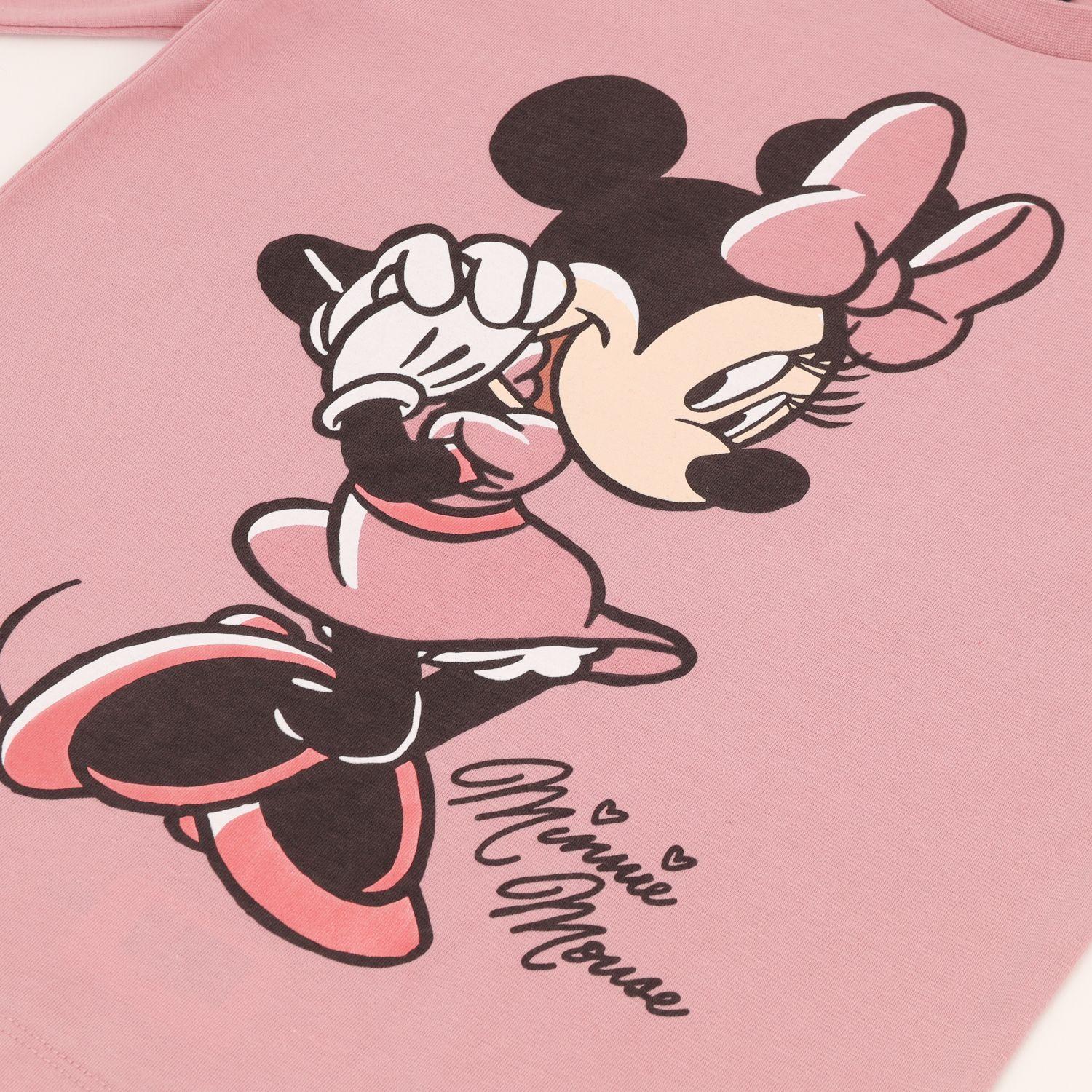 Polera Manga Larga Niña Minnie Mouse Rosado Disney-2