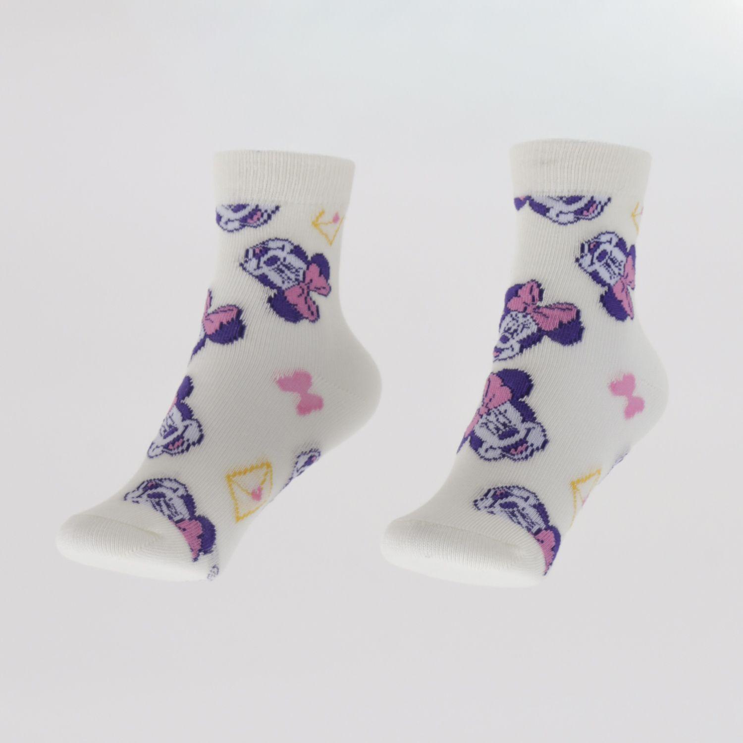 Tripack Calcetines Niña Rosado Full Print Minnie Disney-2