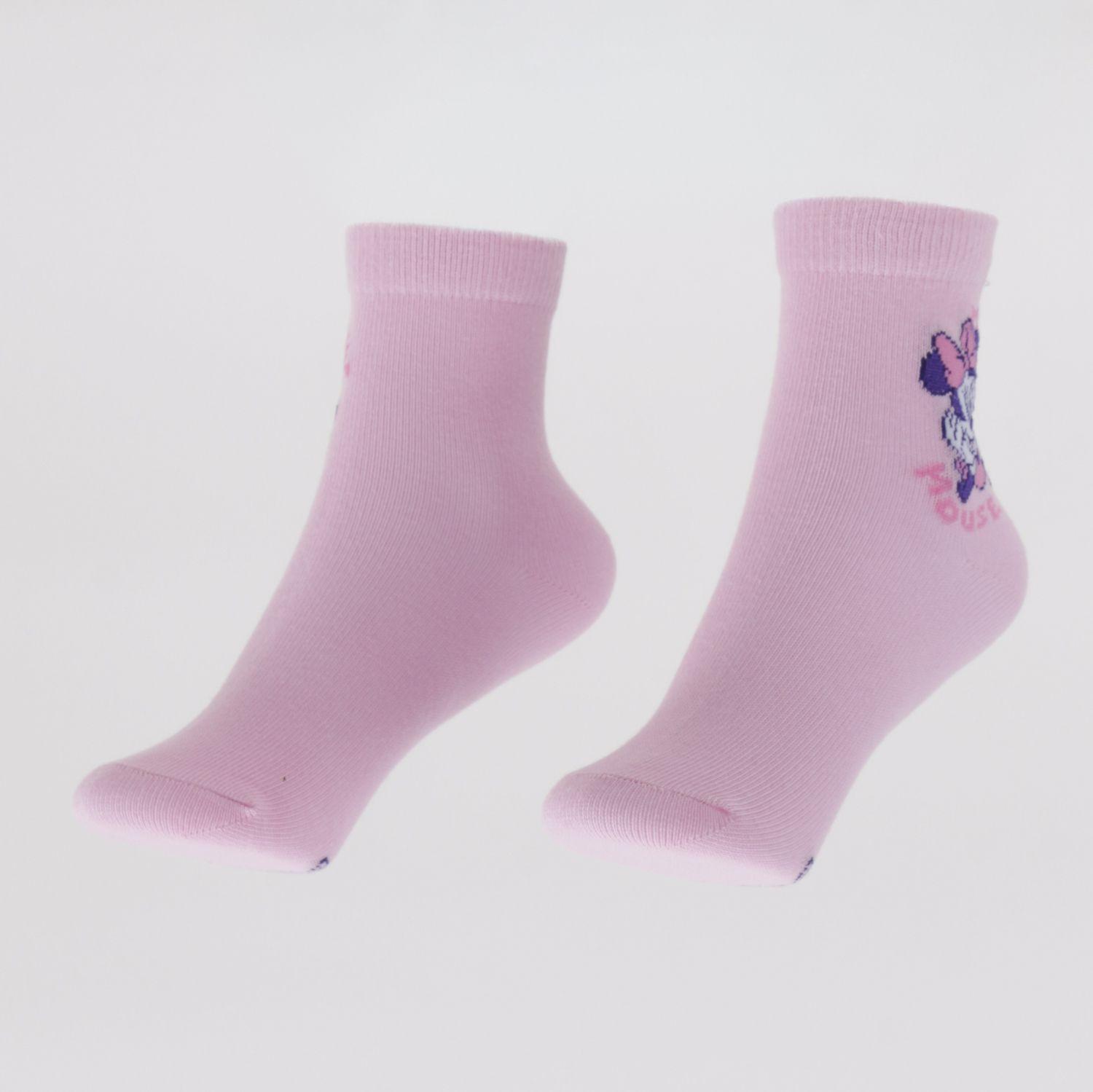 Tripack Calcetines Niña Rosado Full Print Minnie Disney-3