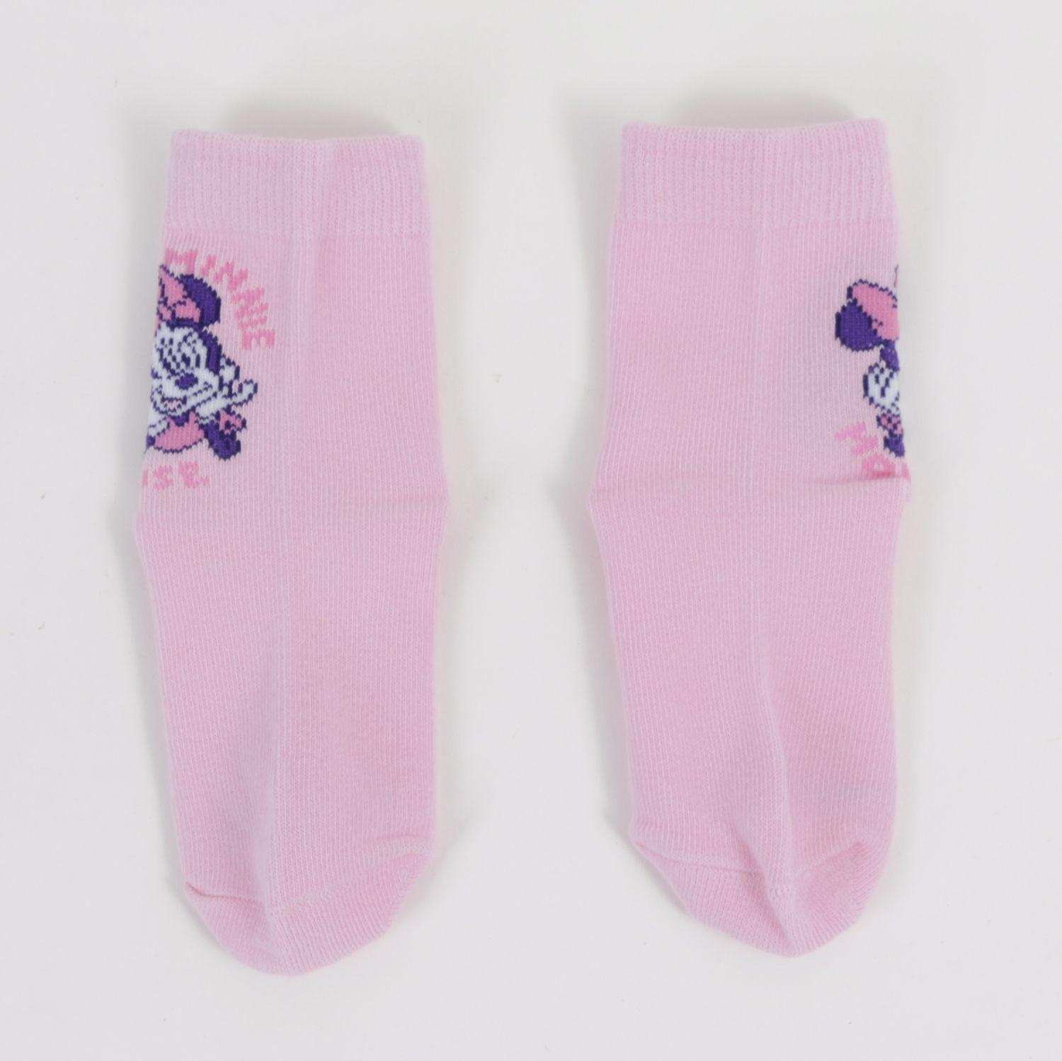 Tripack Calcetines Niña Rosado Full Print Minnie Disney-4