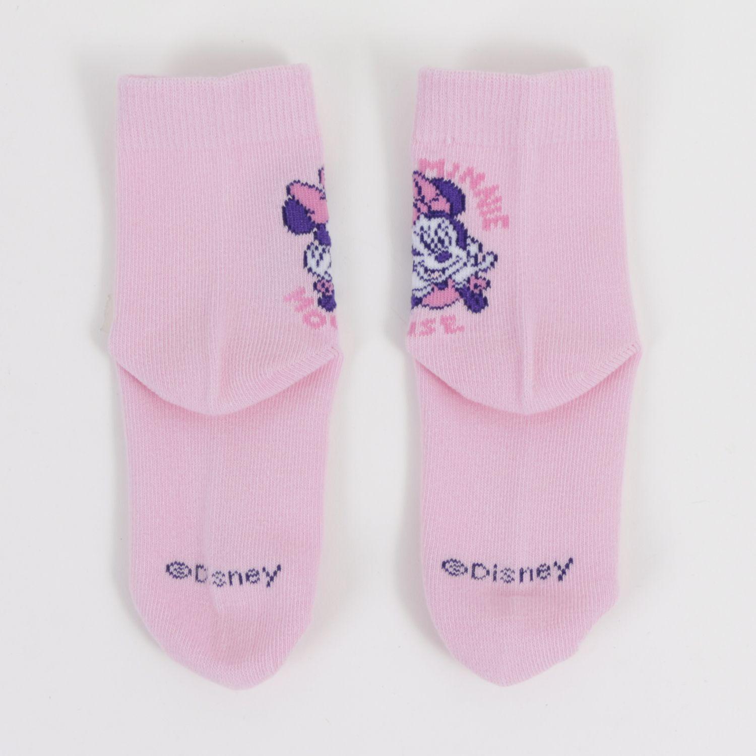 Tripack Calcetines Niña Rosado Full Print Minnie Disney-5