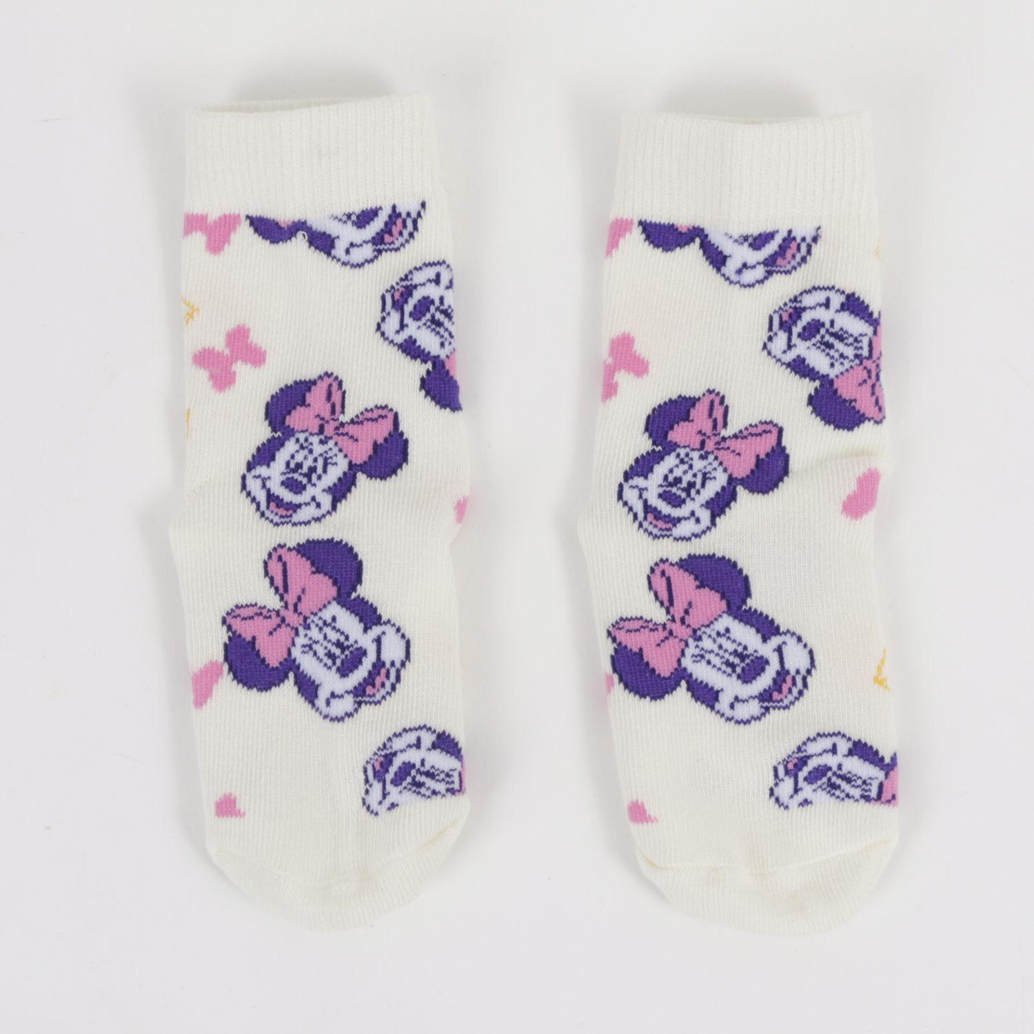Tripack Calcetines Niña Rosado Full Print Minnie Disney-6