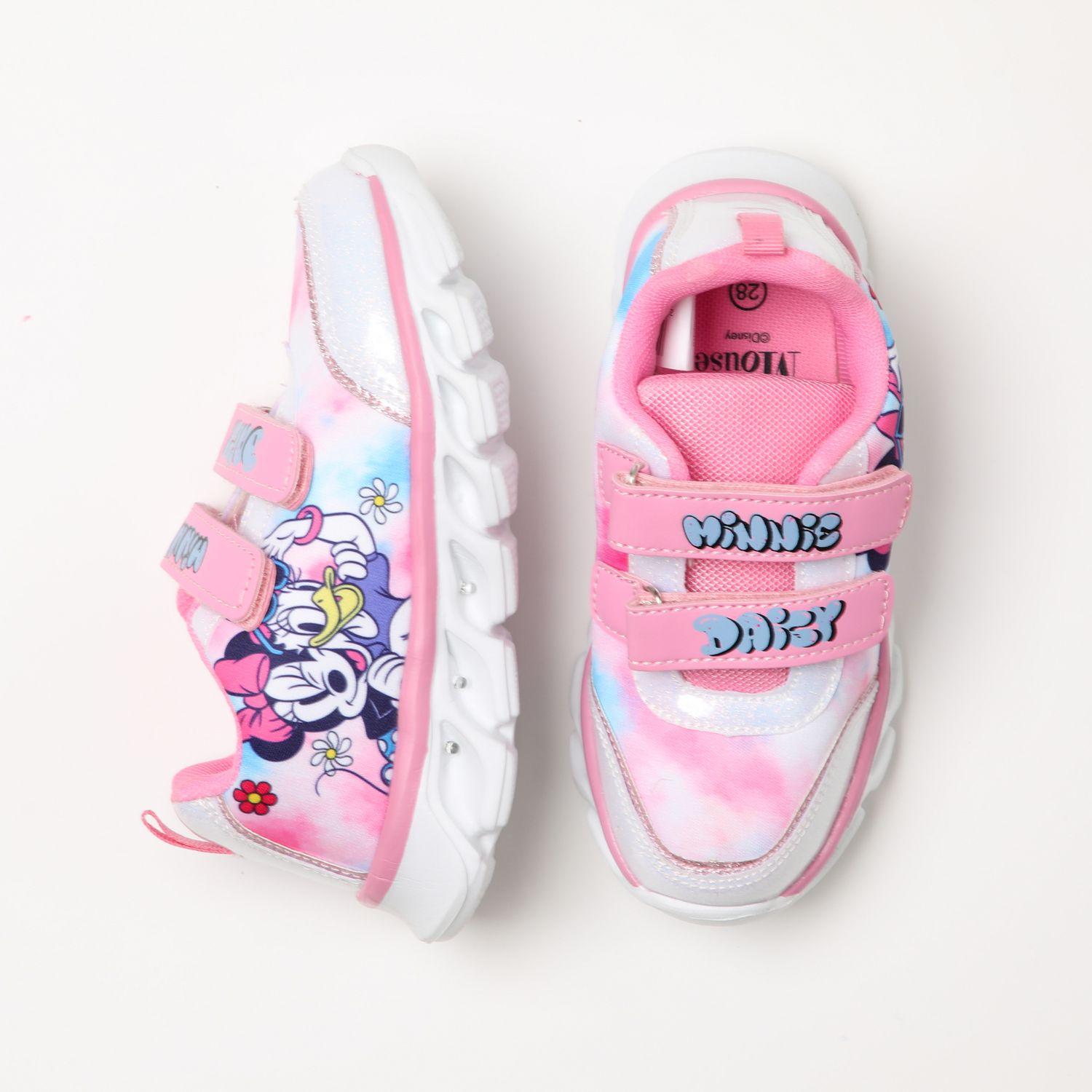 Zapatilla Con Luces Niña Colores Minnie Rosado Disney-3
