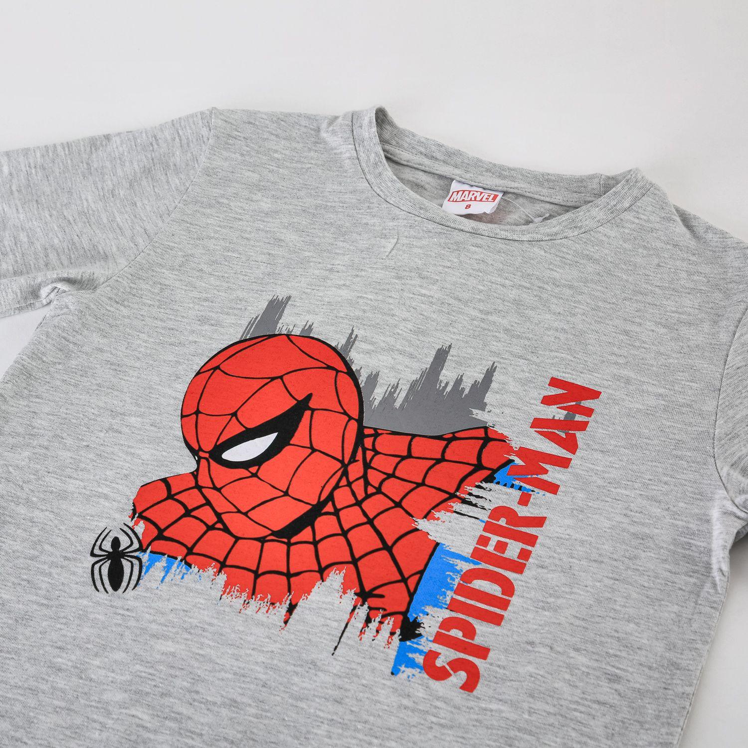 Pijama Manga Corta Niño Spiderman Marvel Arañas Gris-2