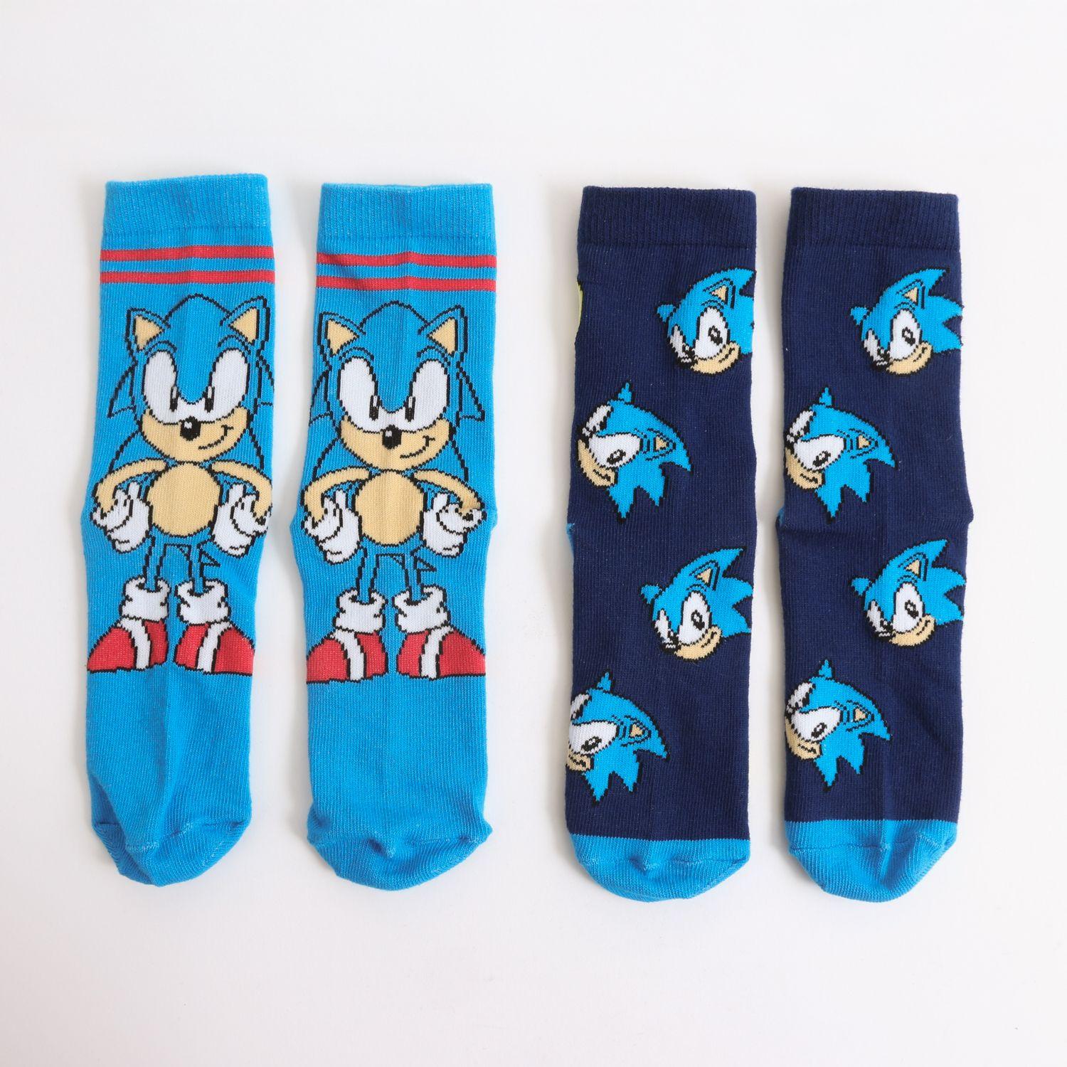 Bipack Calcetines Niño Full Print Azul Sonic-3