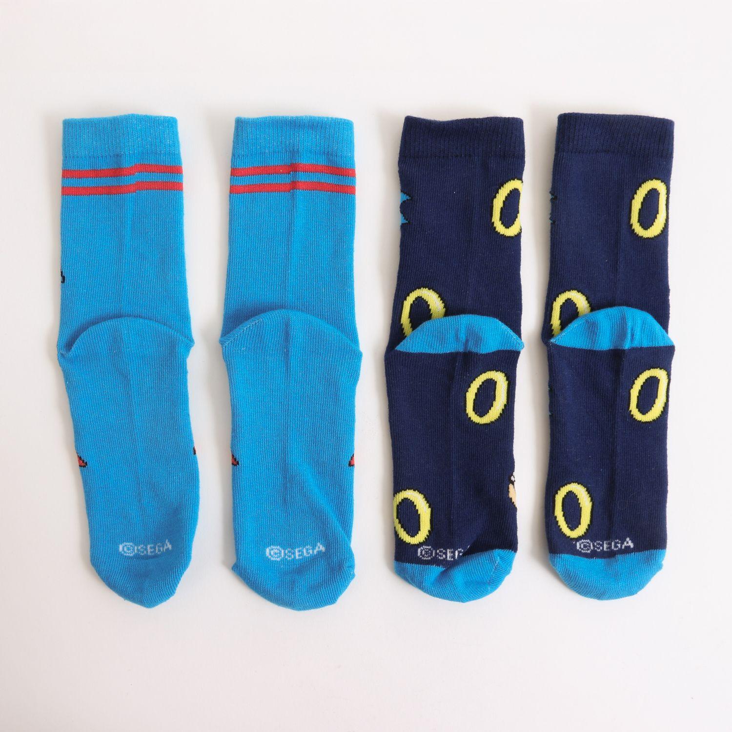 Bipack Calcetines Niño Full Print Azul Sonic-4