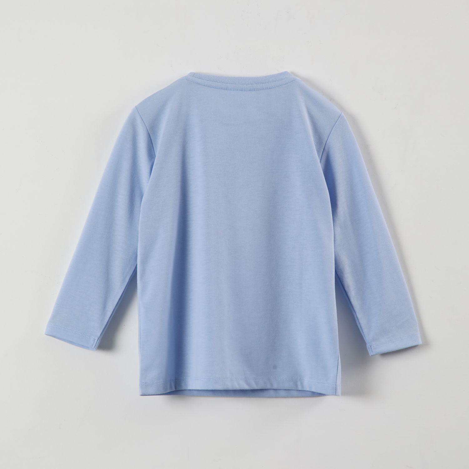 Polera Manga Larga Niño Flying Celeste Bluey-2