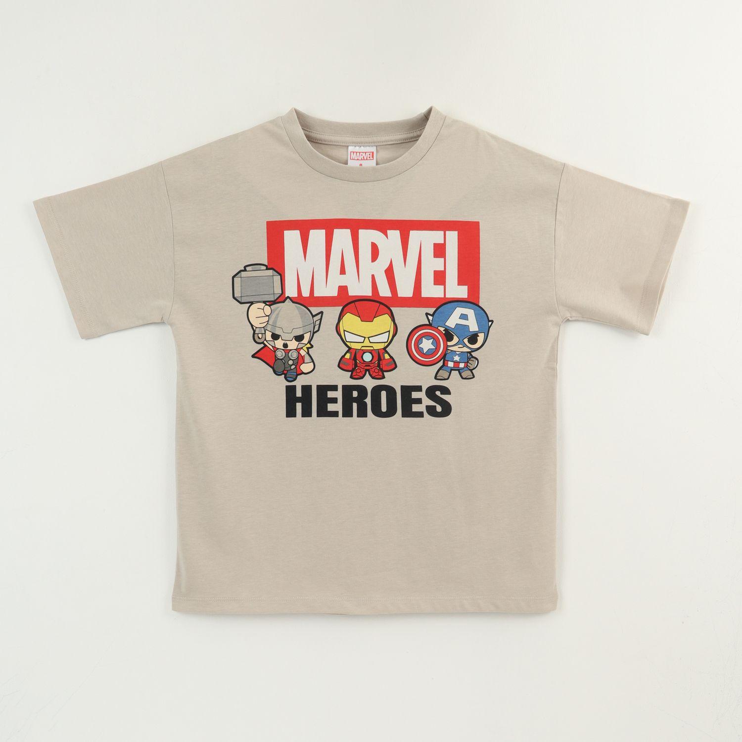 Polera Manga Corta Niño Beige Avengers Marvel-0