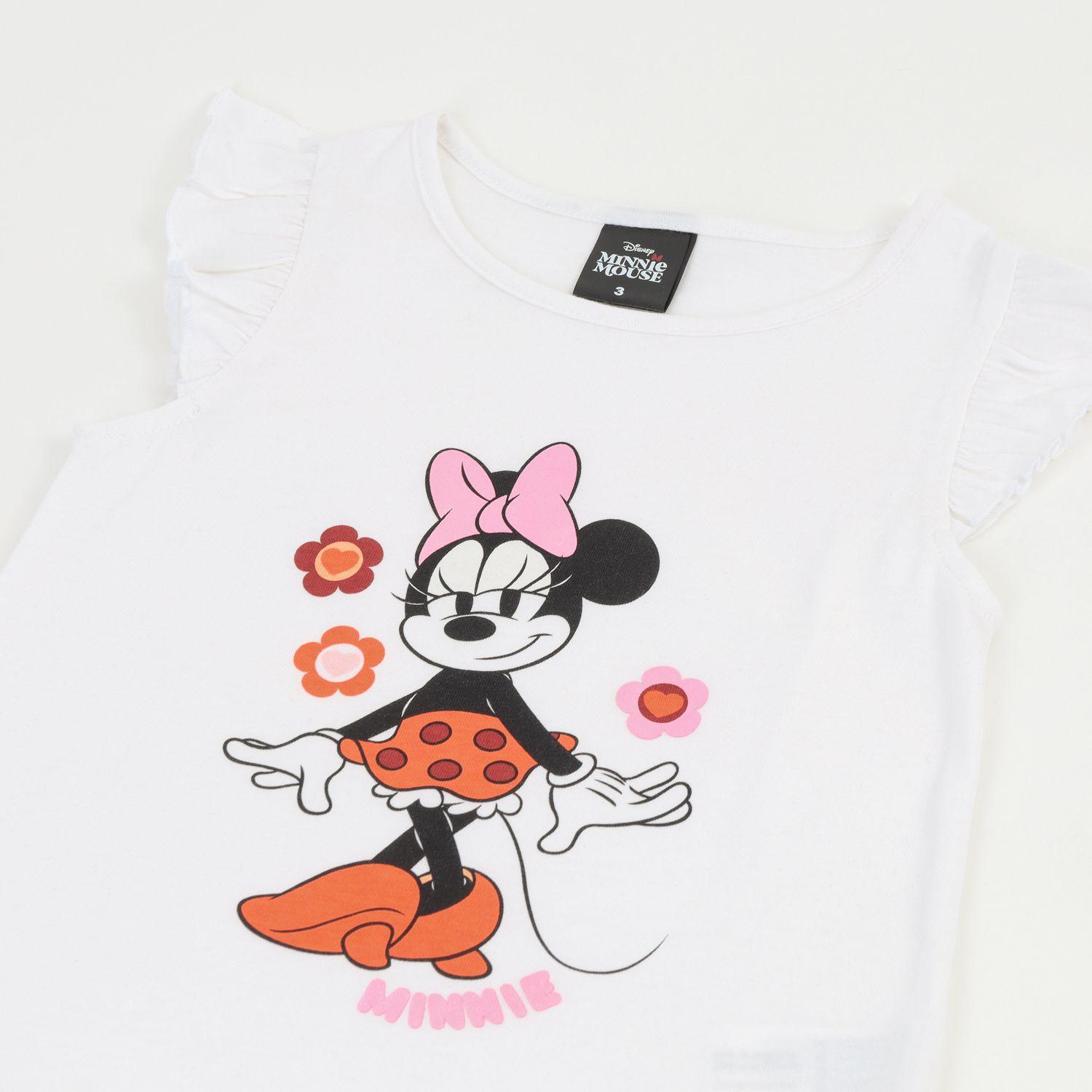 Polera Sin Manga Niña Blanco Personaje Minnie Disney-2