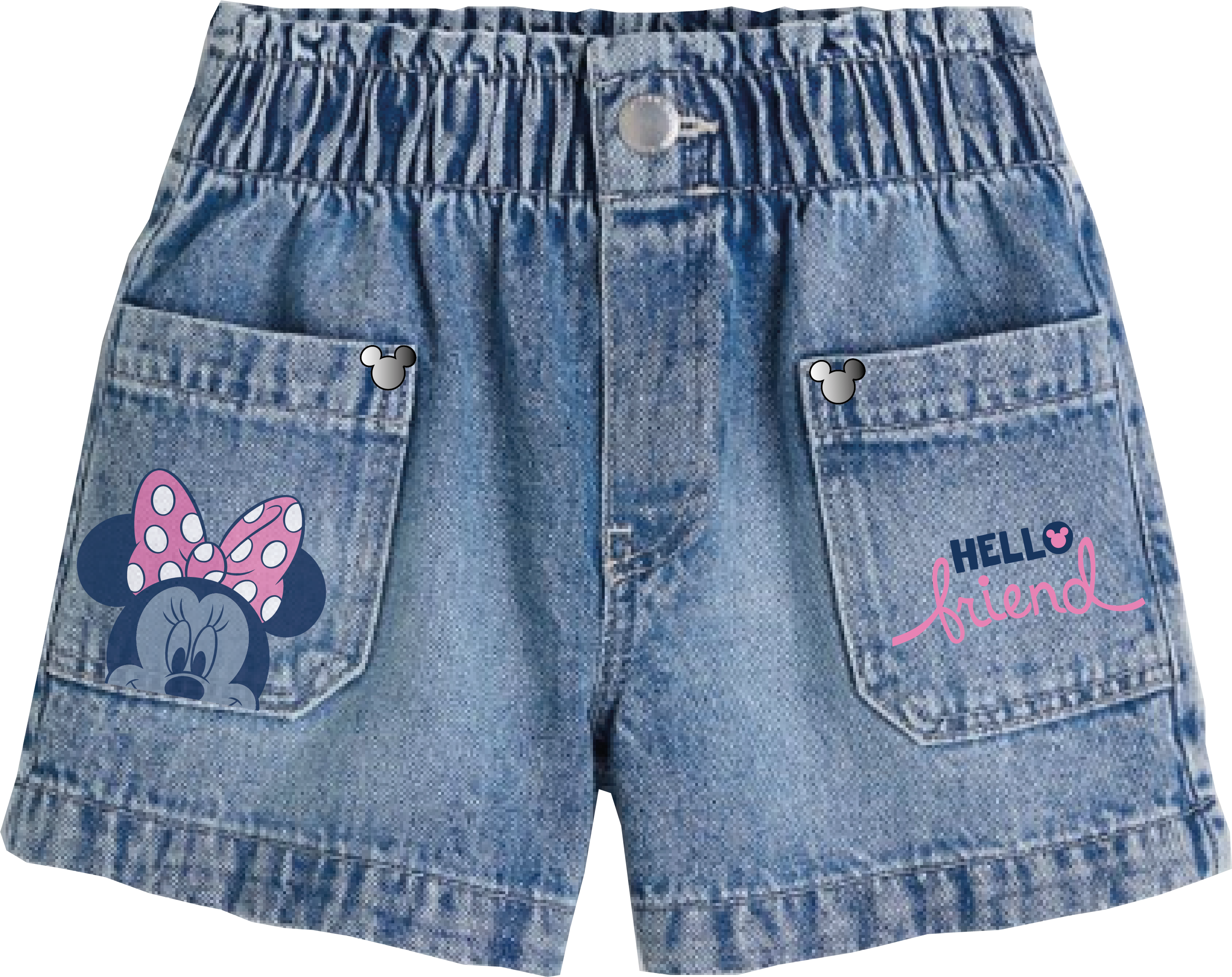 Short Niña Bolsillo Minnie Denim Disney-2