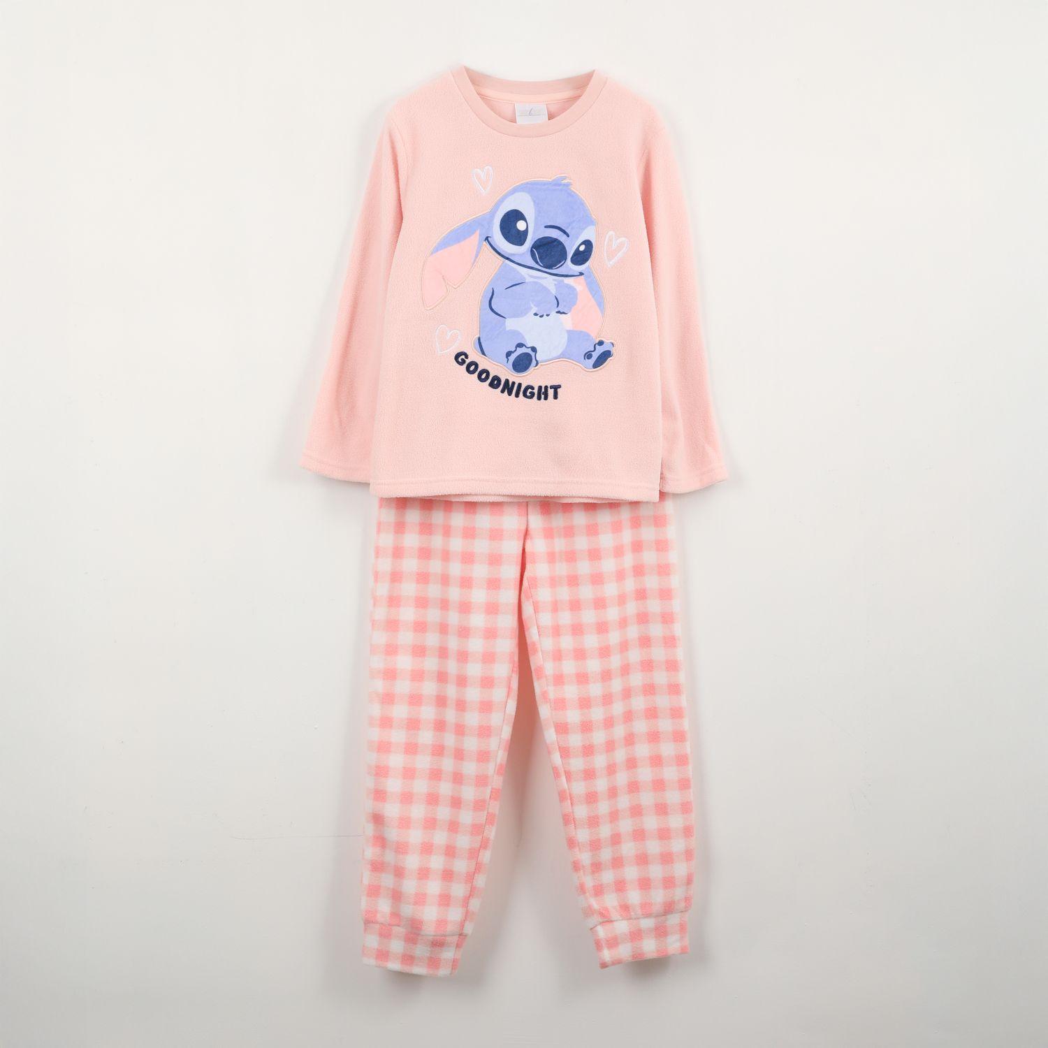 Pijama Manga Larga Juvenil Goodnight Lilo Stitch Rosa Disney-0