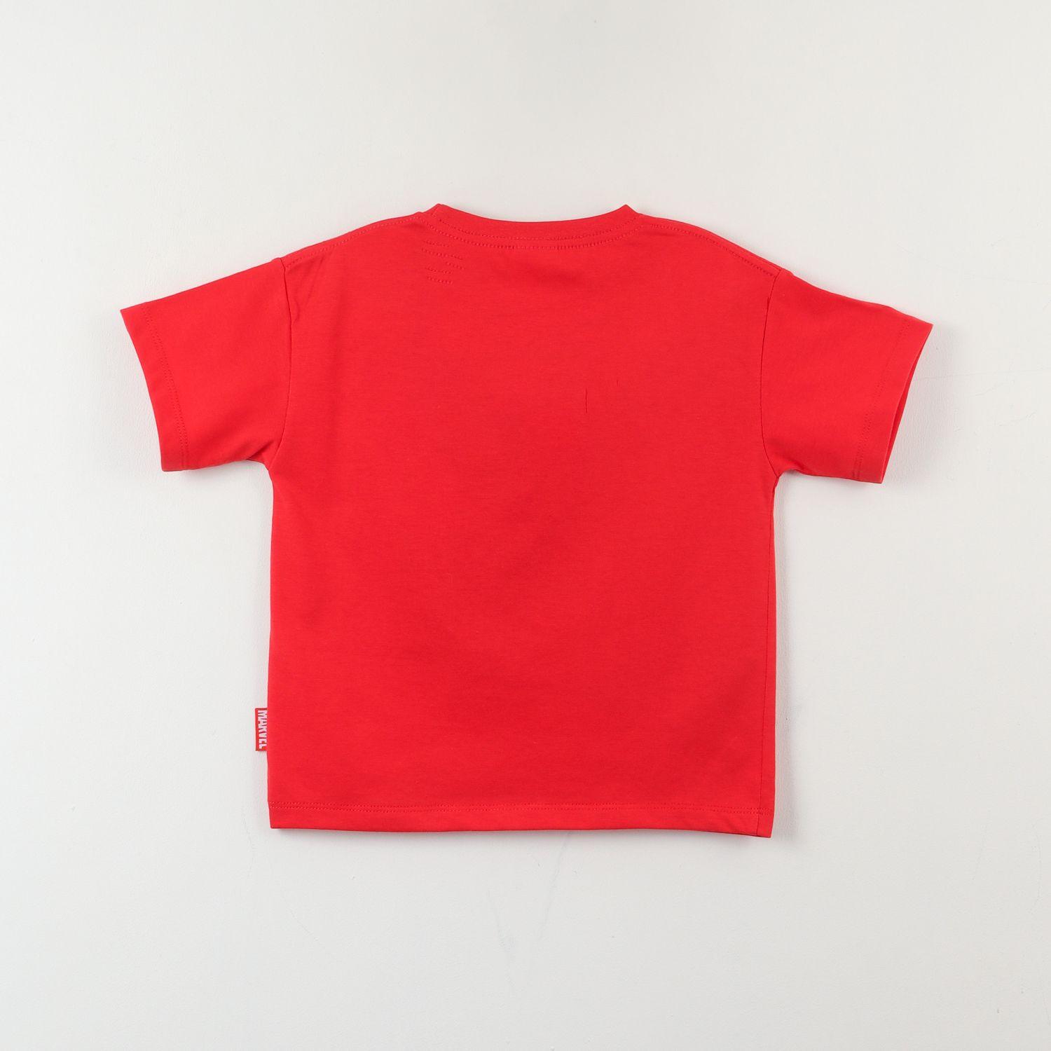 Polera Manga Corta Niño Rojo Iron Man Spidey Marvel-1