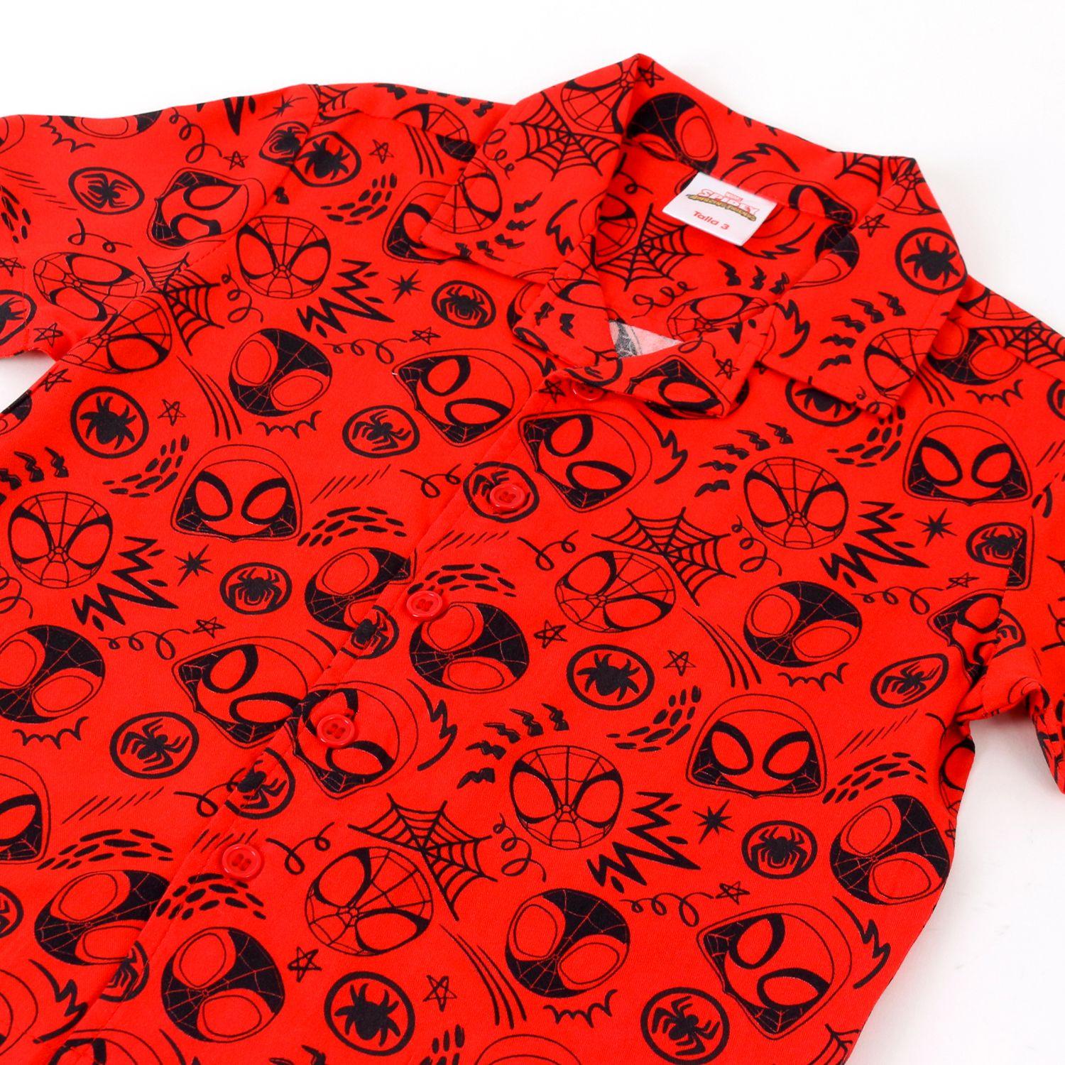 Camisa Manga Corta Niño Spidey Marvel Rojo-2