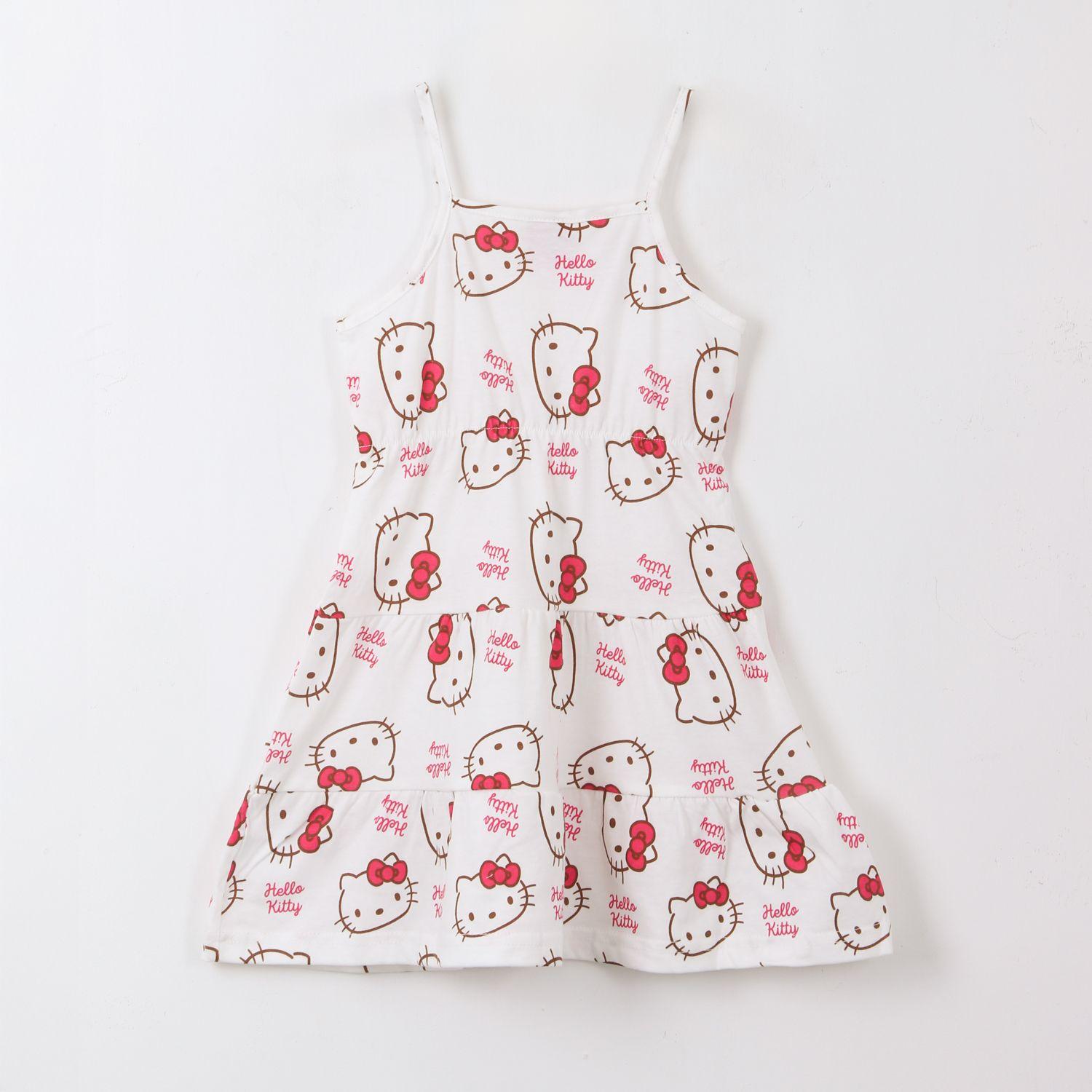 Vestido Niña Blanco Full Print Hello Kitty-1