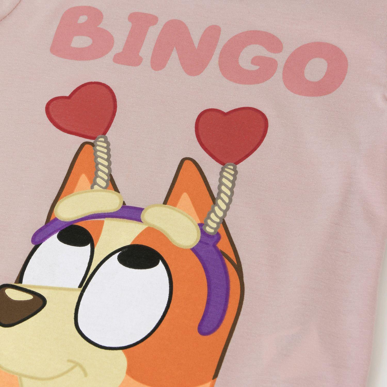 Polera Manga Larga Niña Bingo Rosado Bluey-2