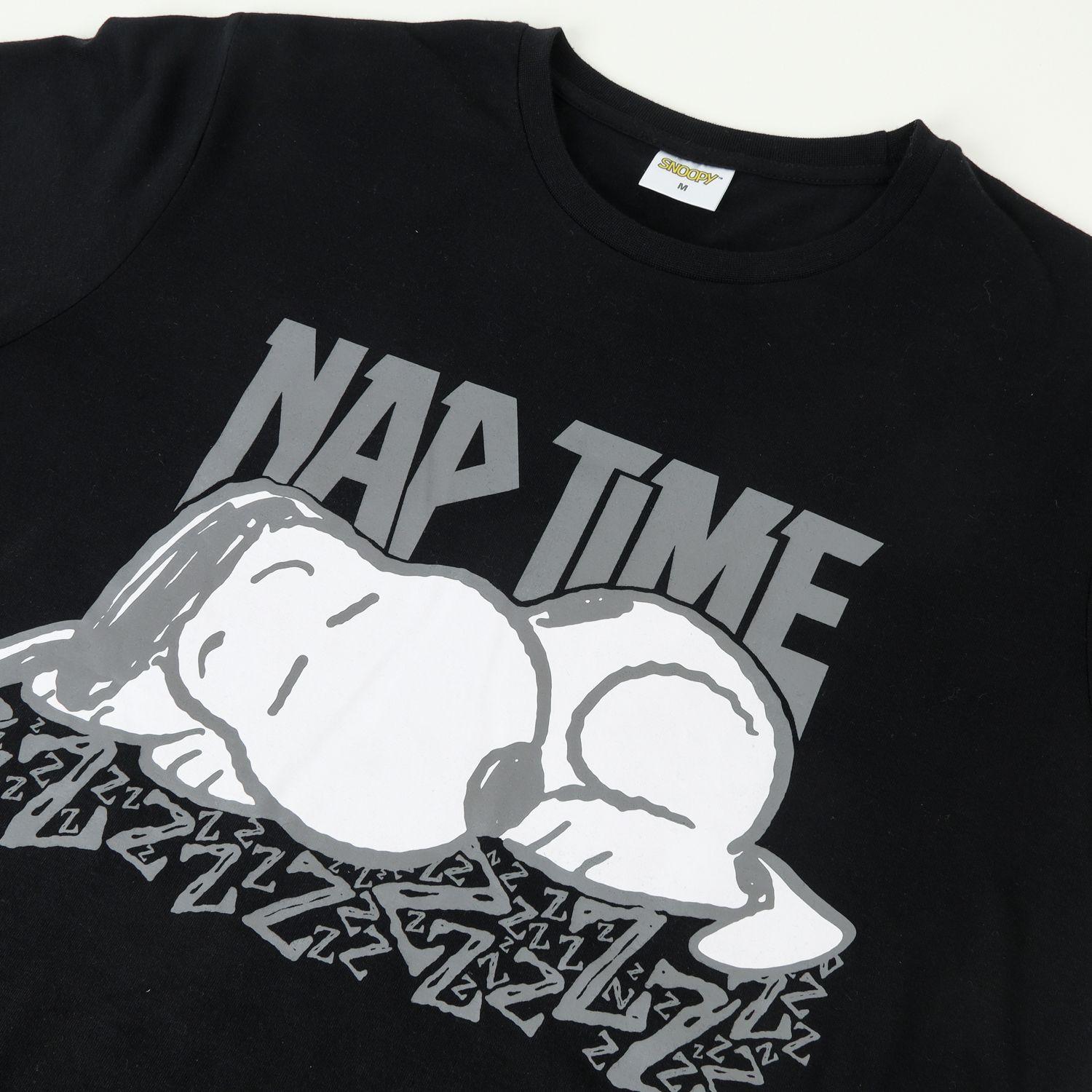 Conjunto Pijama Hombre Nap Time Negro Snoopy-1