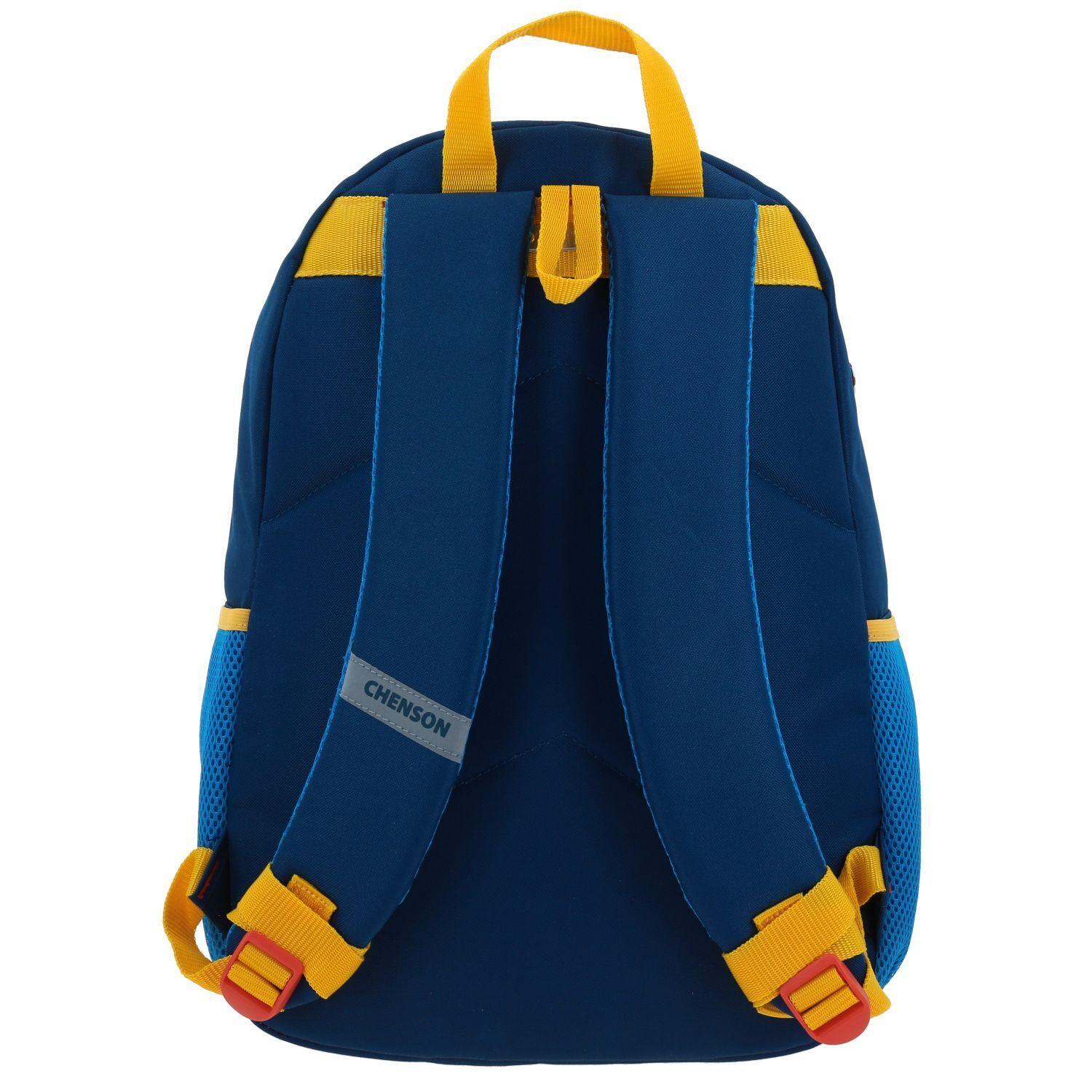 Mochila Escolar Niño Bolsillo Print Azul Mario Bros-3