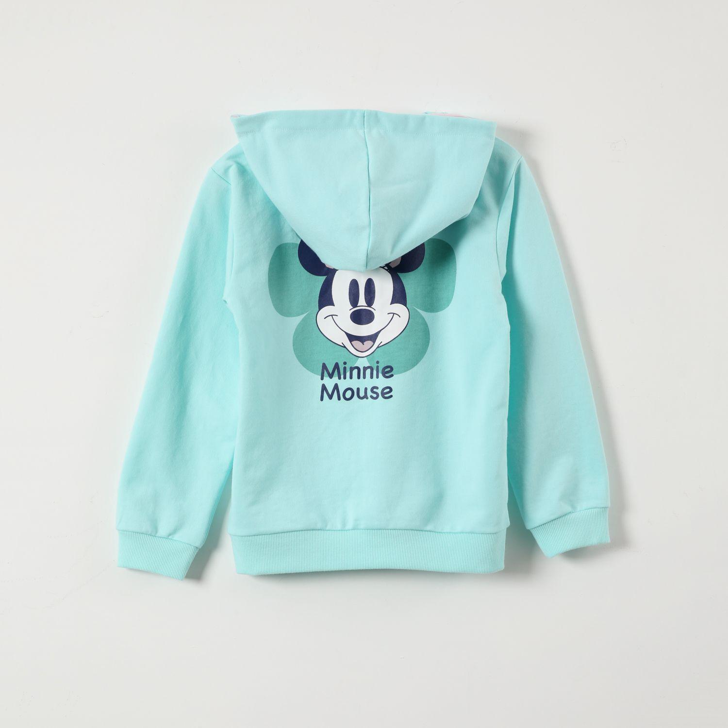 Poleron Abierto Niña Minnie Verde Disney-1