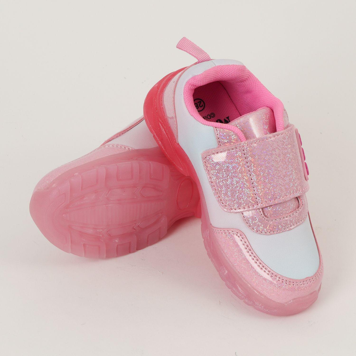 Zapatilla Con Luces Niña Minnie Corazones Rosado Disney-3