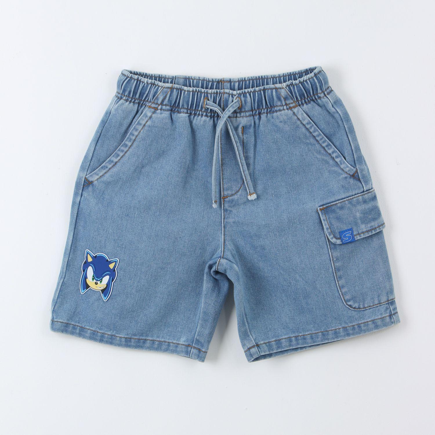 Short Mezclilla Niño Sonic Azul-0