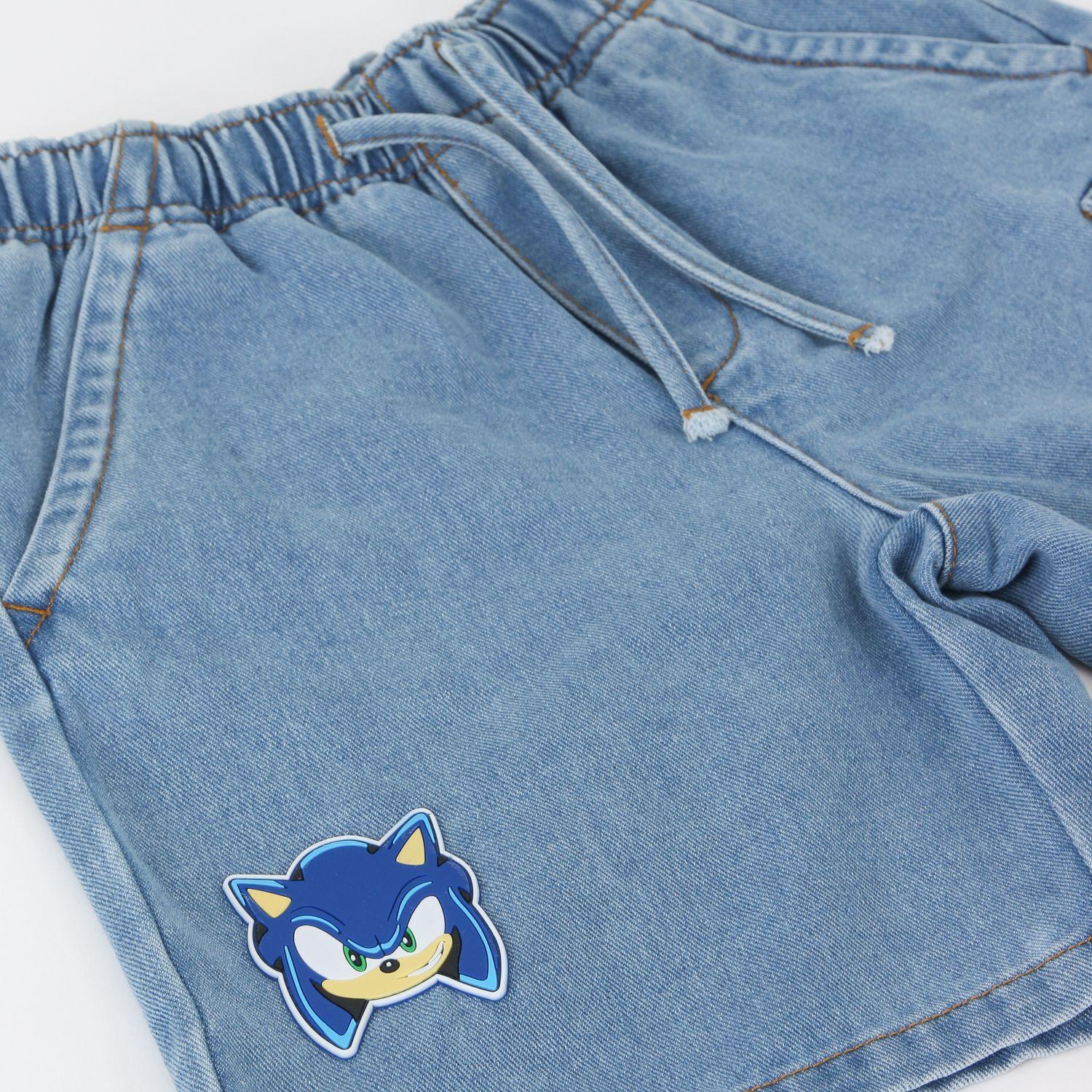 Short Mezclilla Niño Sonic Azul-2