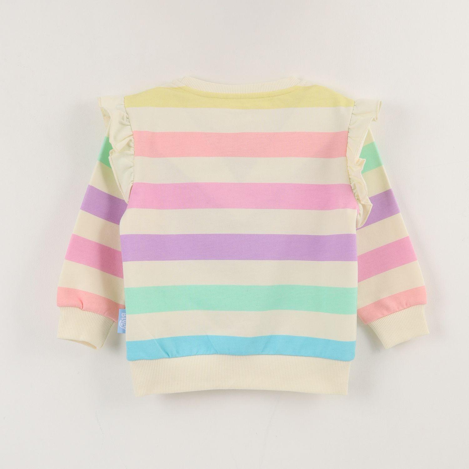 Polerón Cerrado Niña Multicolor Rayas Risa Bluey-2
