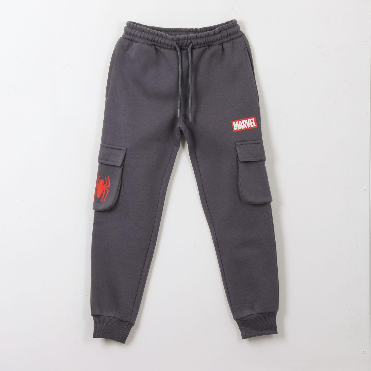 Pantalón de Buzo Niño Cargo Spiderman Gris Marvel-0