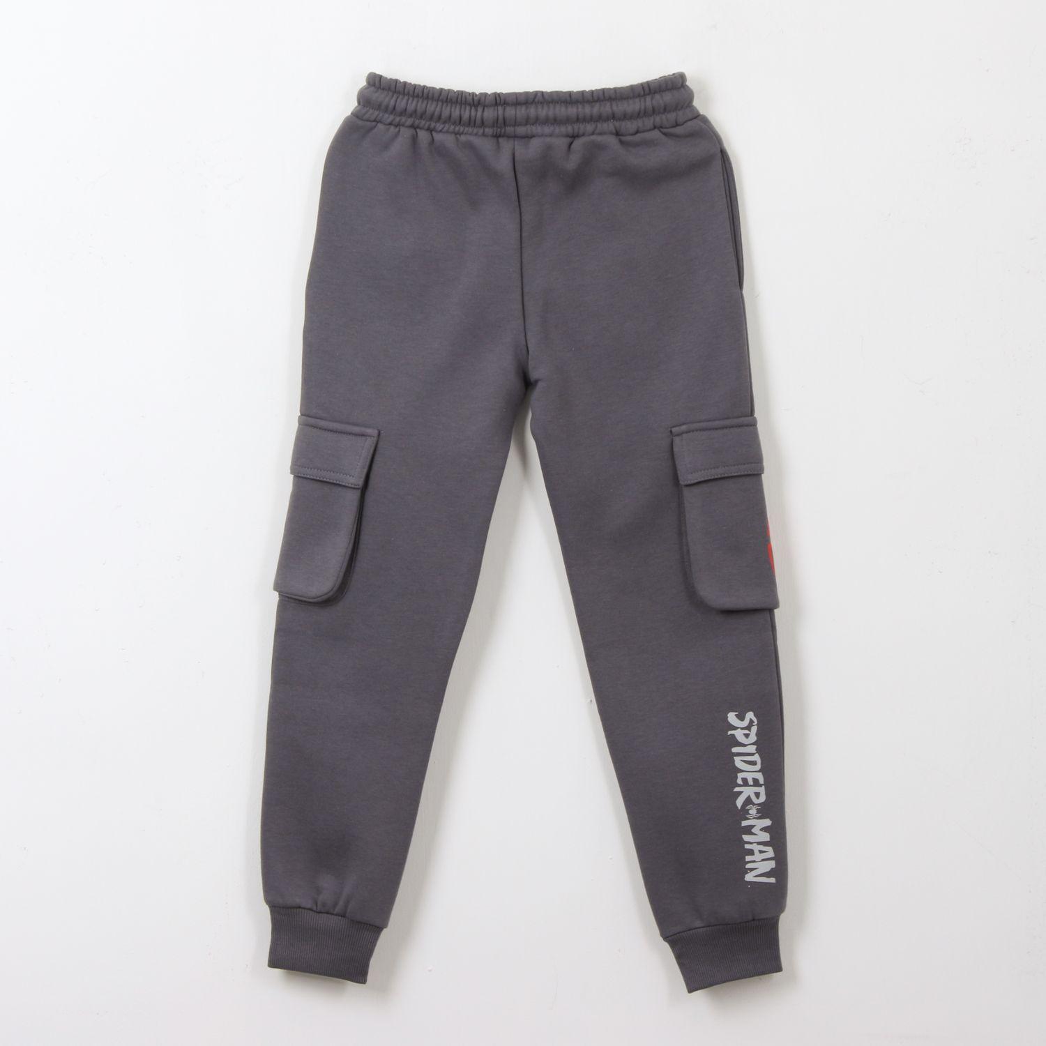 Pantalón de Buzo Niño Cargo Spiderman Gris Marvel-1