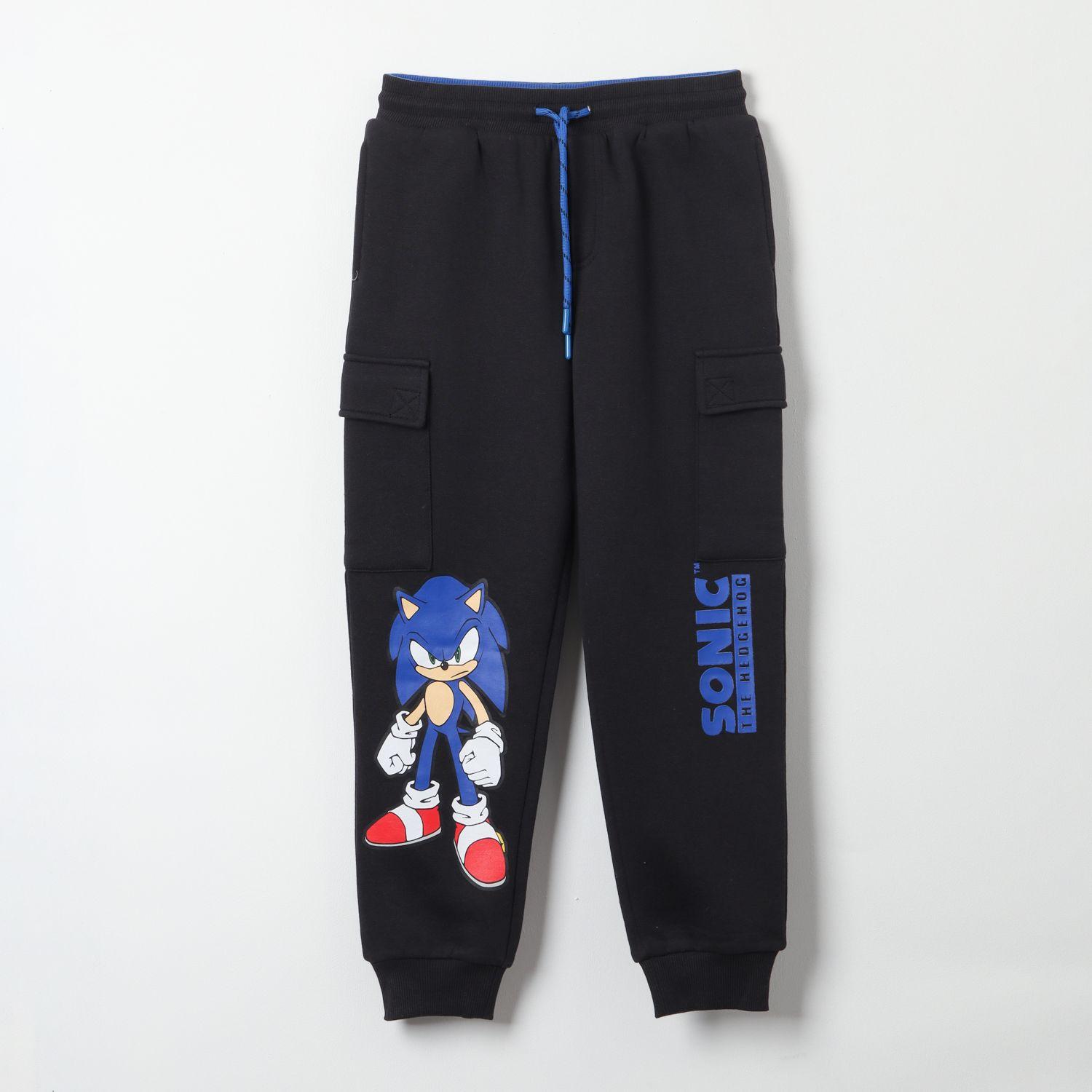 Pantalon De Buzo Niño Cargo Negro Sonic-0