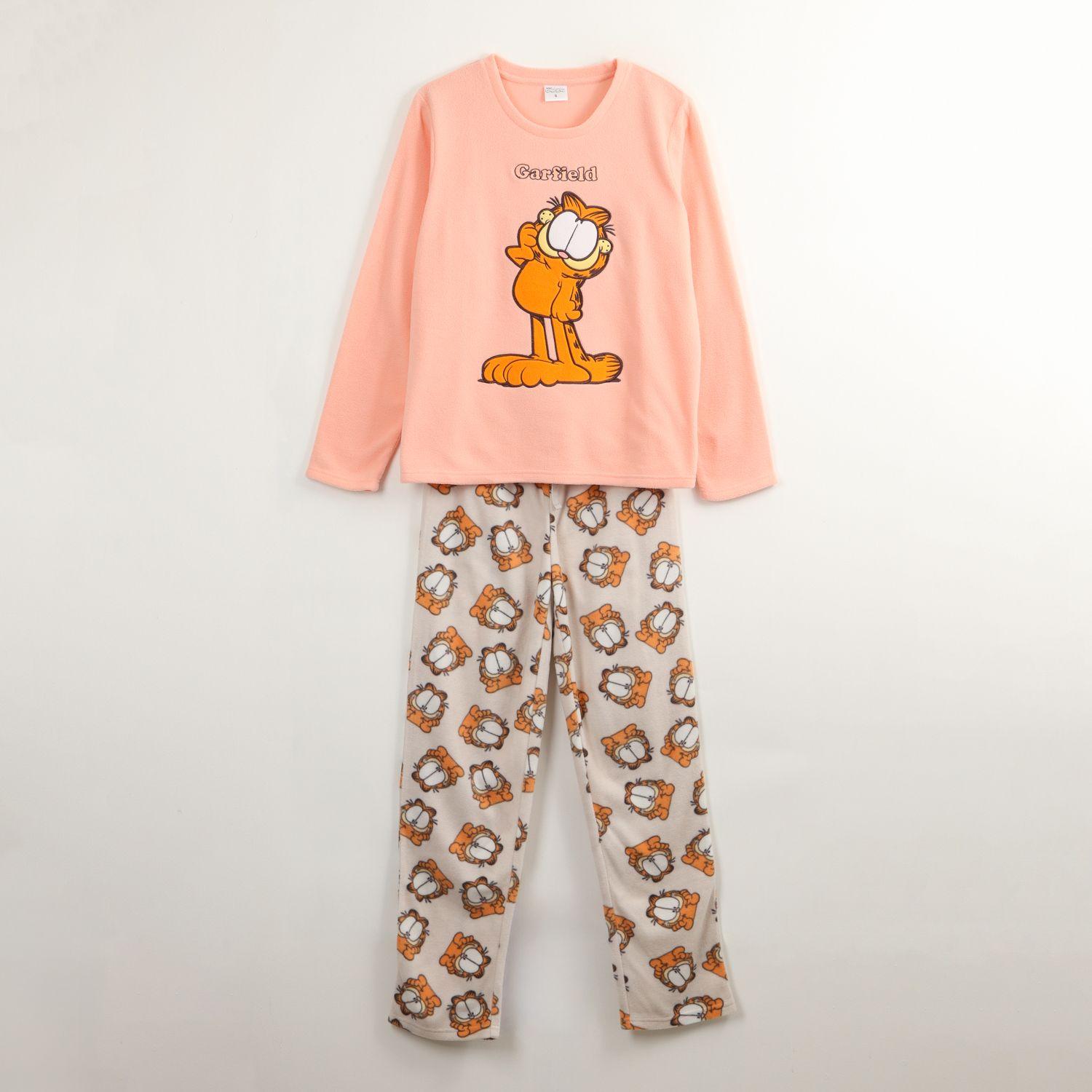Pijama Polar Mujer Look Up Rosado Garfield-2