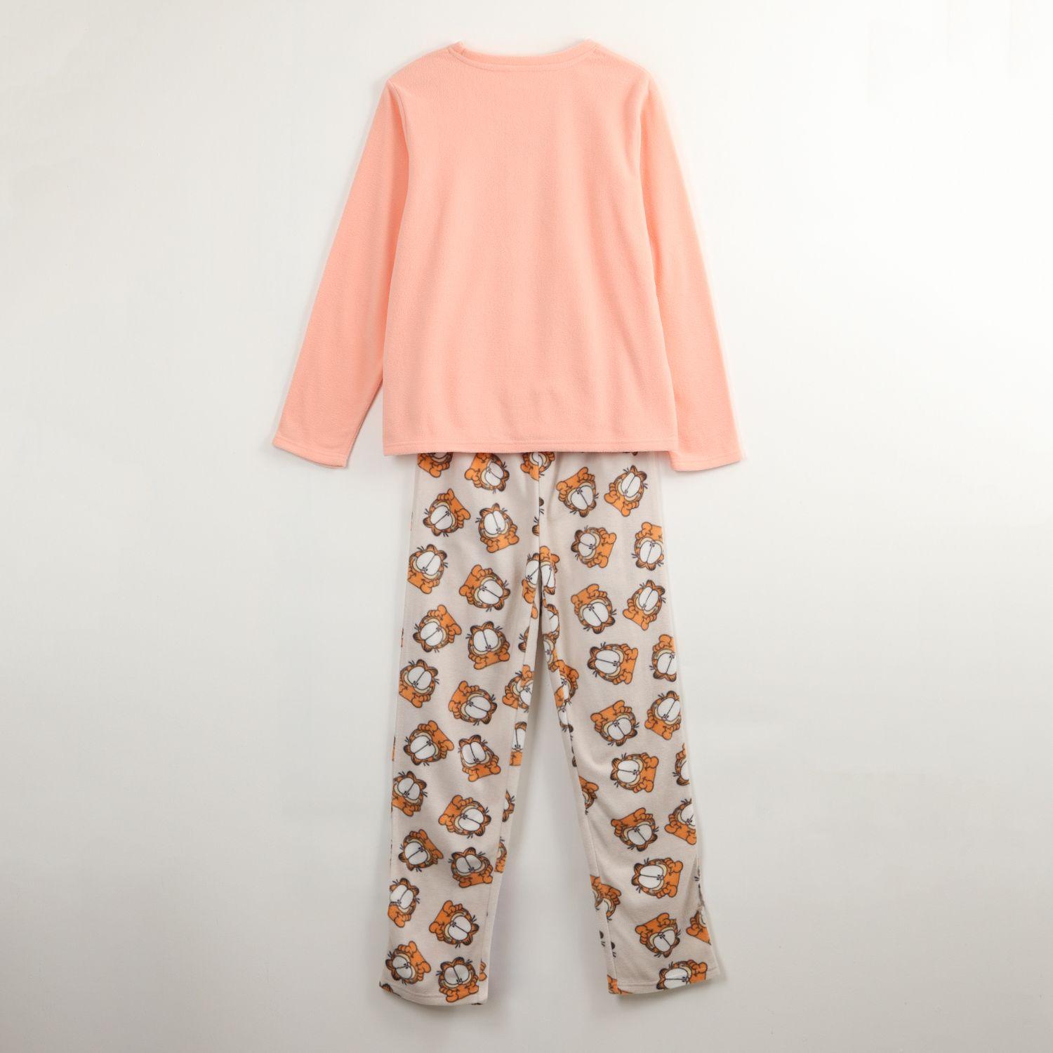 Pijama Polar Mujer Look Up Rosado Garfield-5