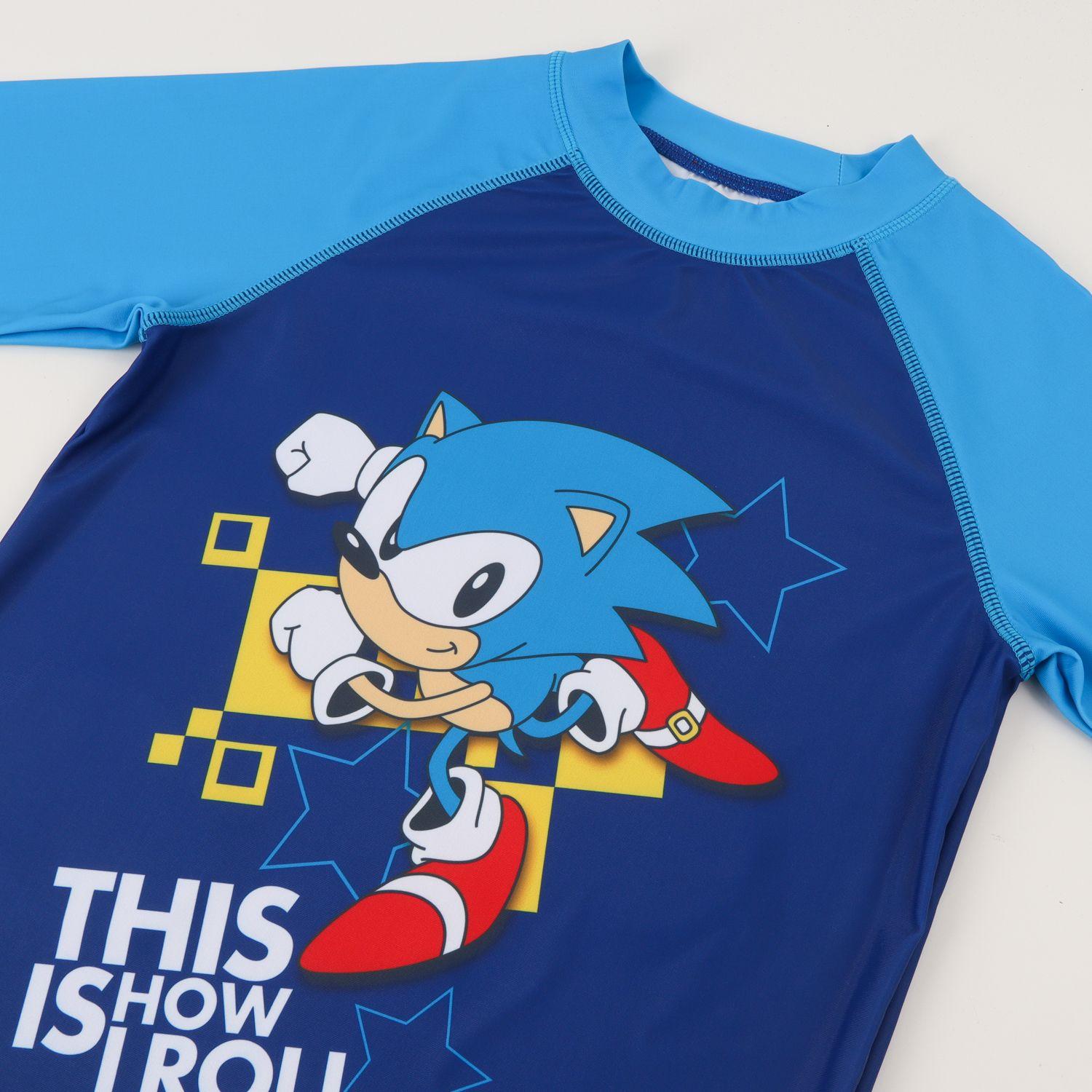 Polera UV Manga Larga Niño Azul This Is How We Roll Sonic-2