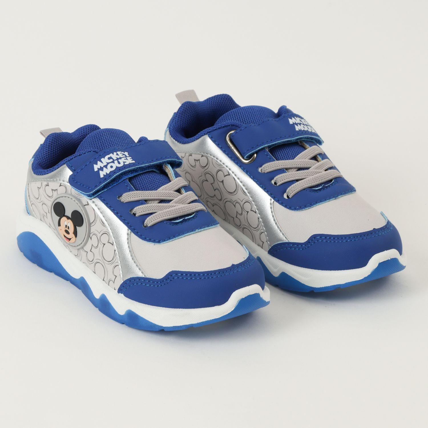 Zapatilla Con Luces Niño Mickey Full Lineal Azul Disney-1