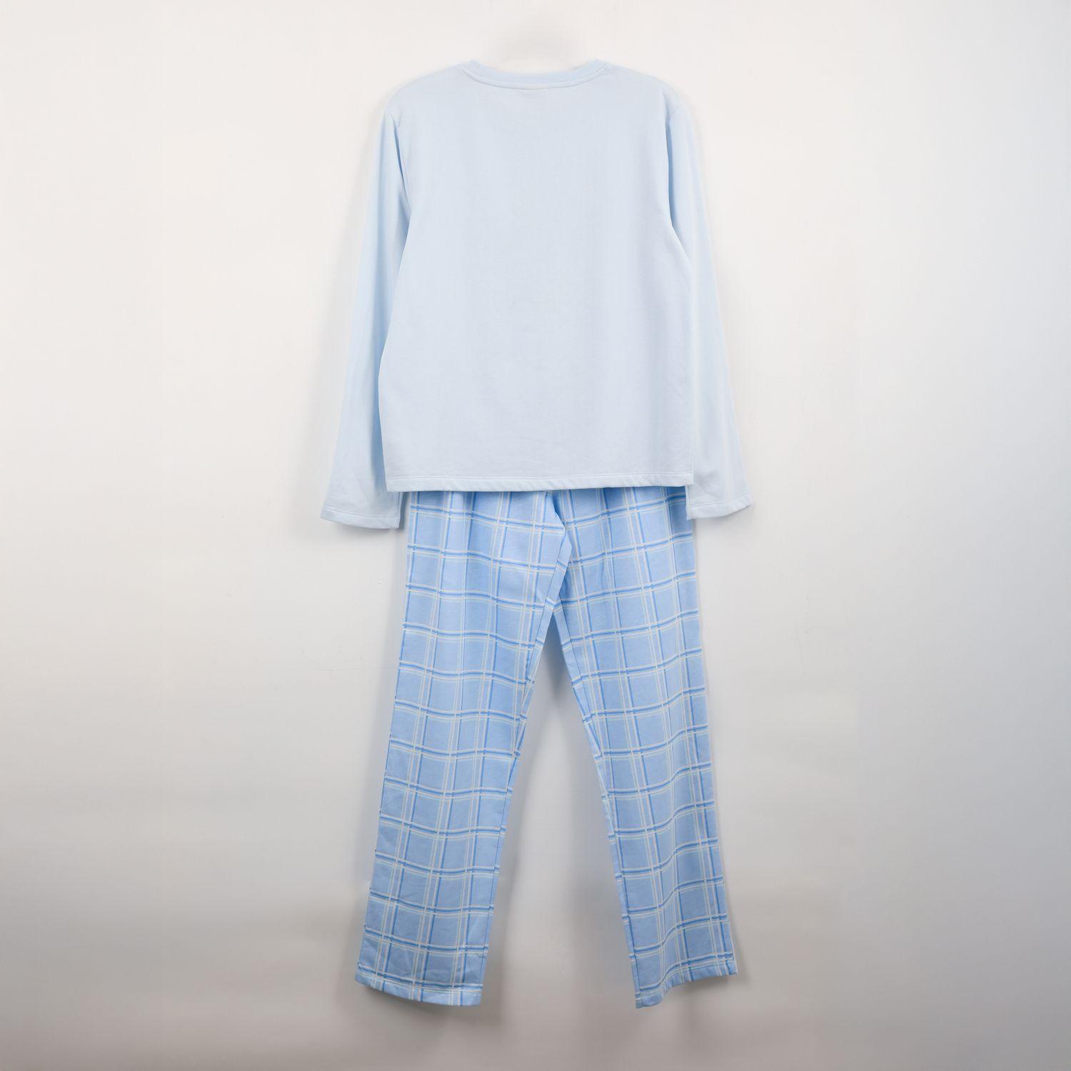 Pijama Manga Larga Juvenil Lilo & Stitch Celeste Disney-1