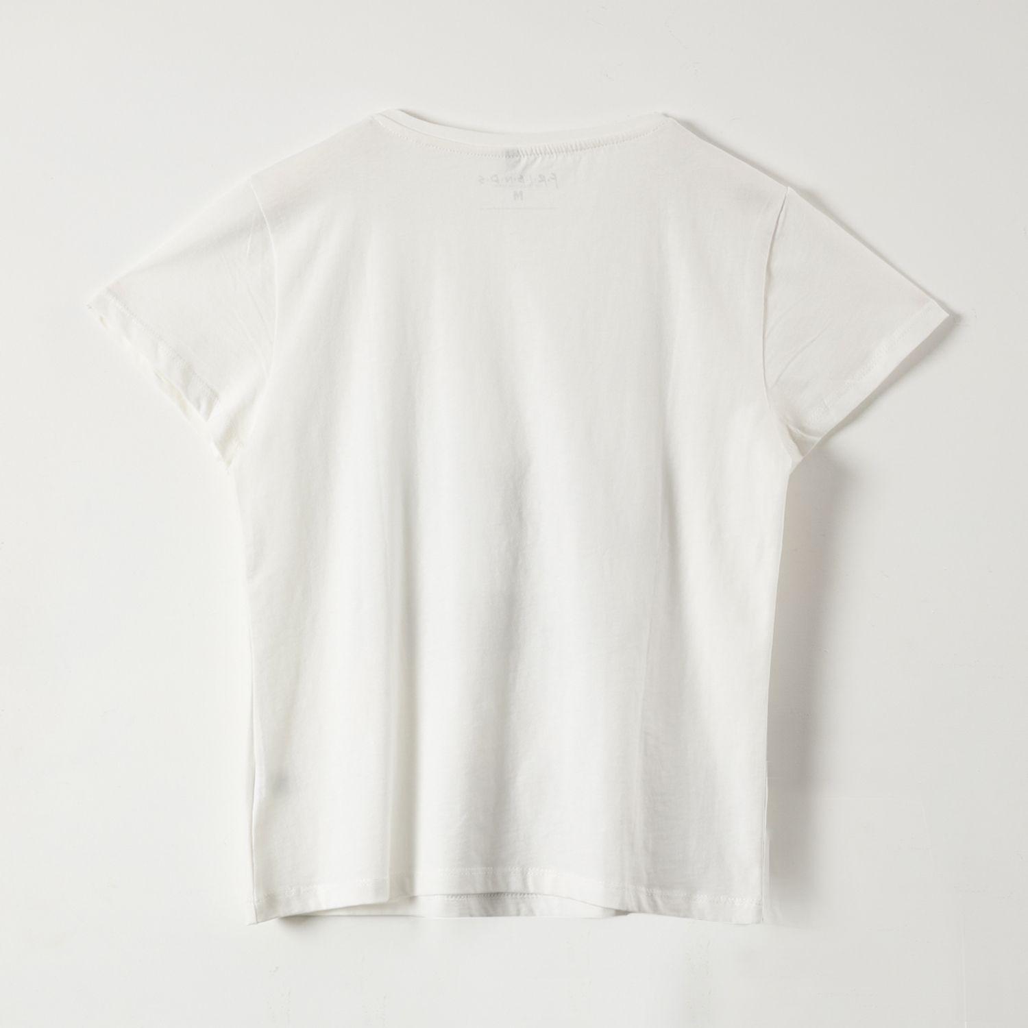 Polera Manga Corta Mujer Foto Blanco Friends-1