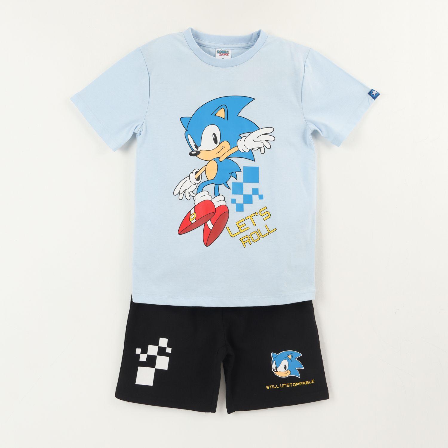 Conjunto Niño Celeste Racing Sonic-0