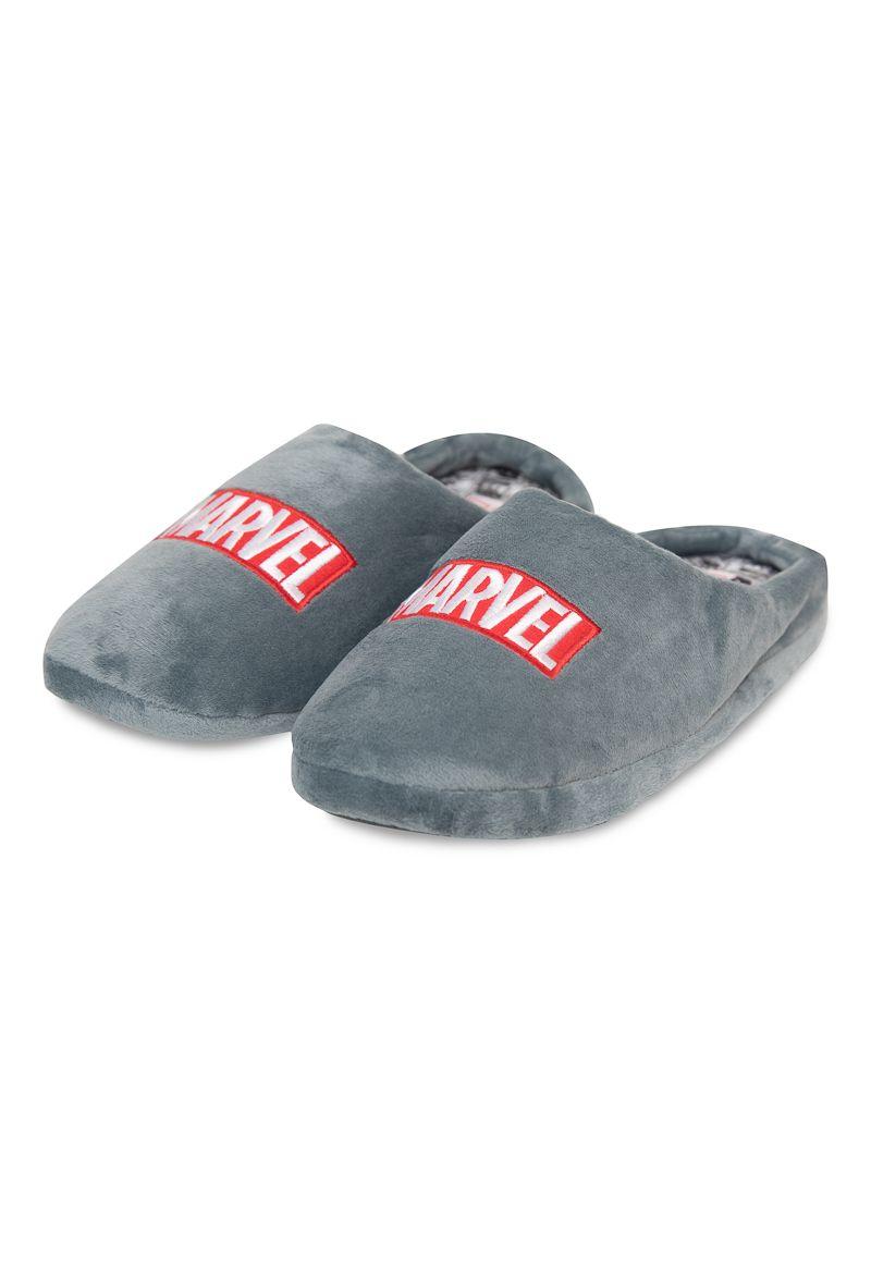 Pantufla Hombre Historieta Gris Marvel-0