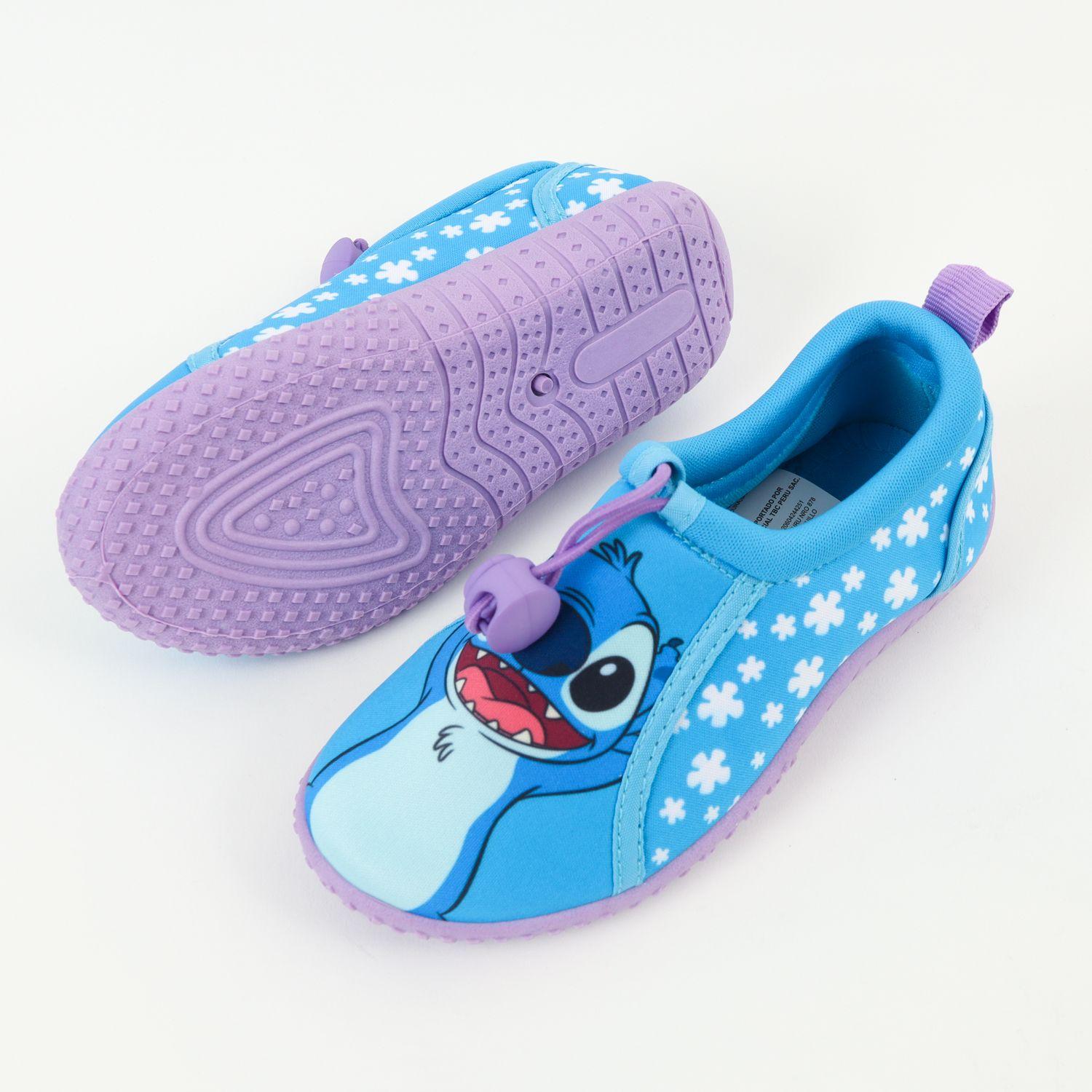 Zapato De Agua Niña Celeste Flores Lilo & Stitch Disney-3