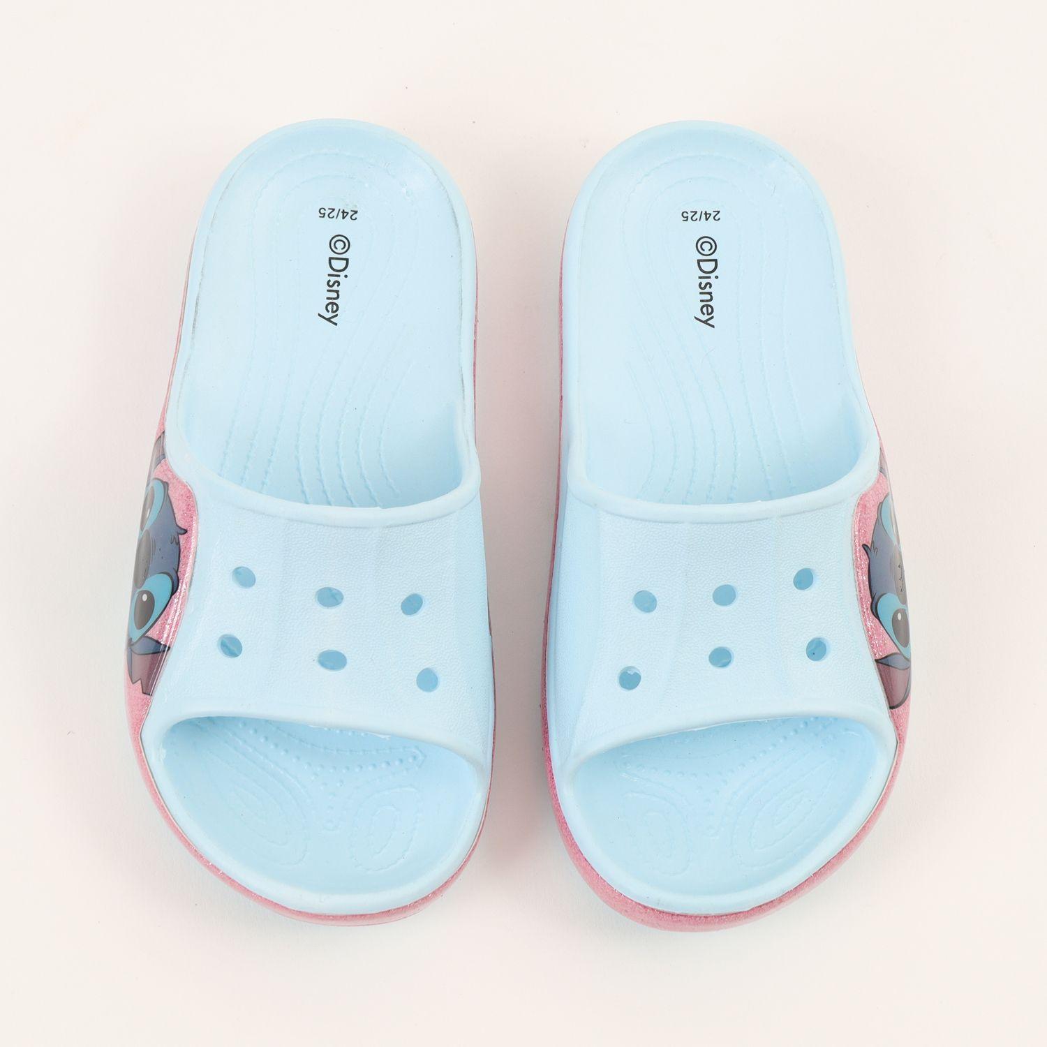 Sandalia Slide Niña Celeste Carita Lilo & Stitch Disney-2