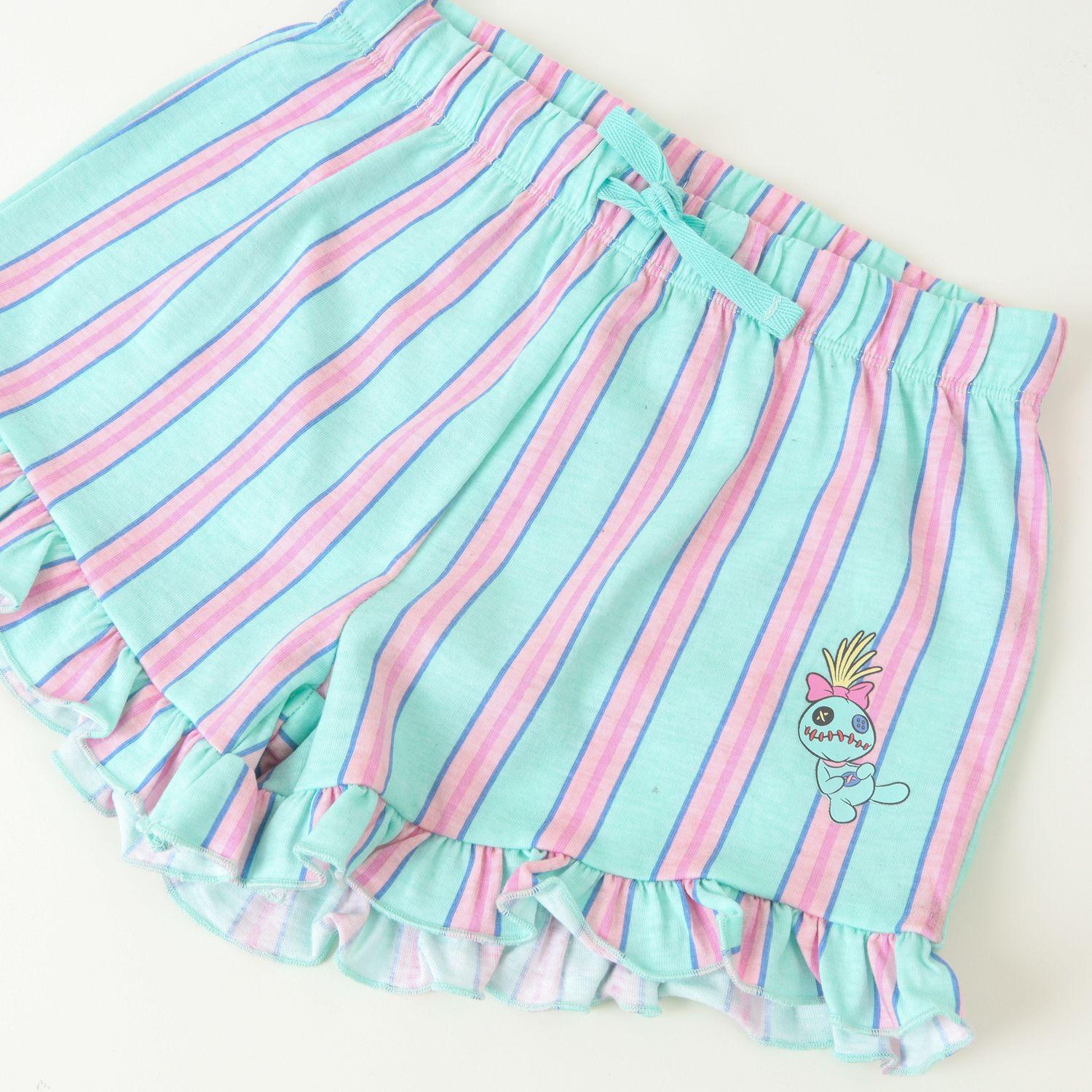Pijama Manga Corta Niña Rosado Bata Lilo & Stitch Disney-3