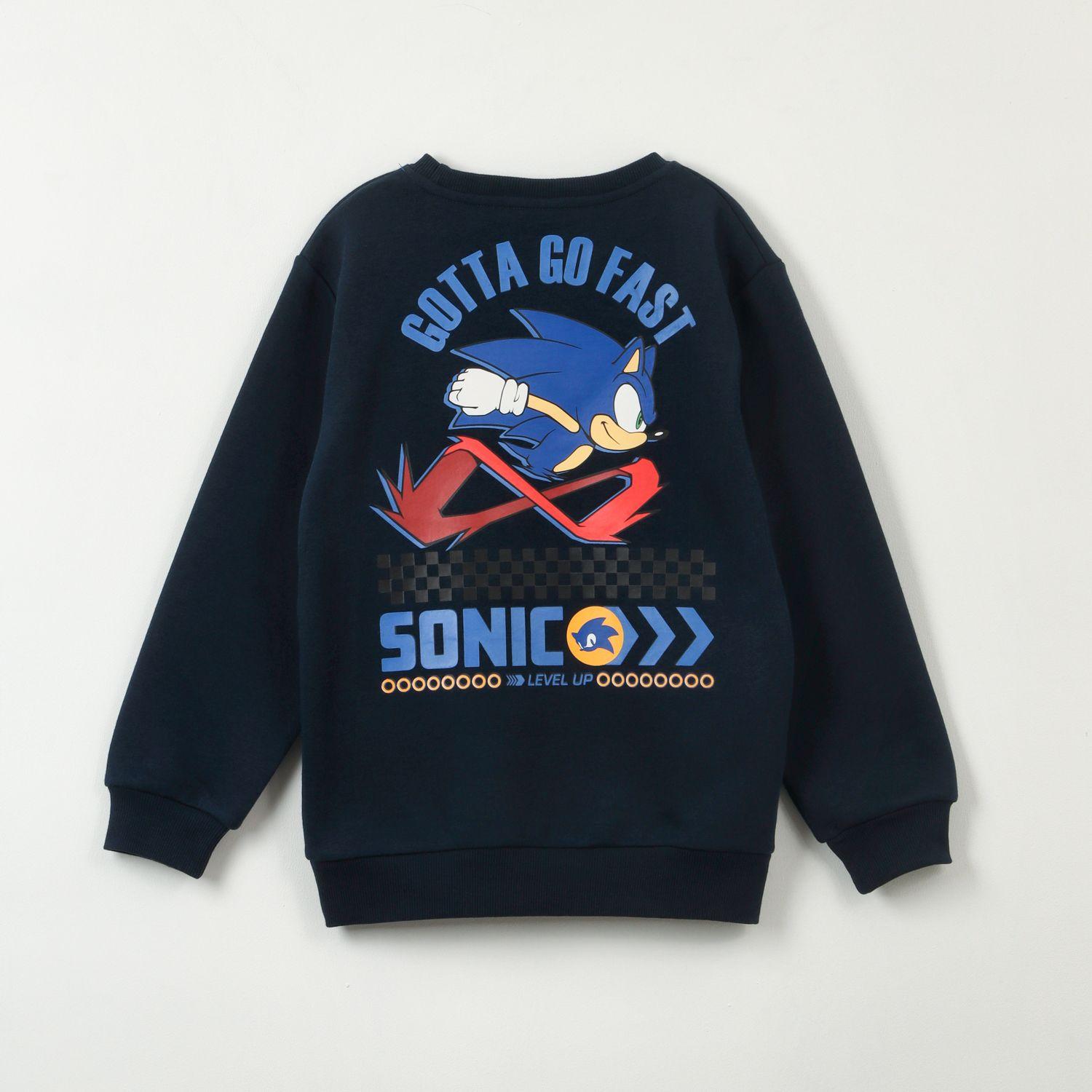 Poleron Cerrado Niño Gotta Azul Sonic-2