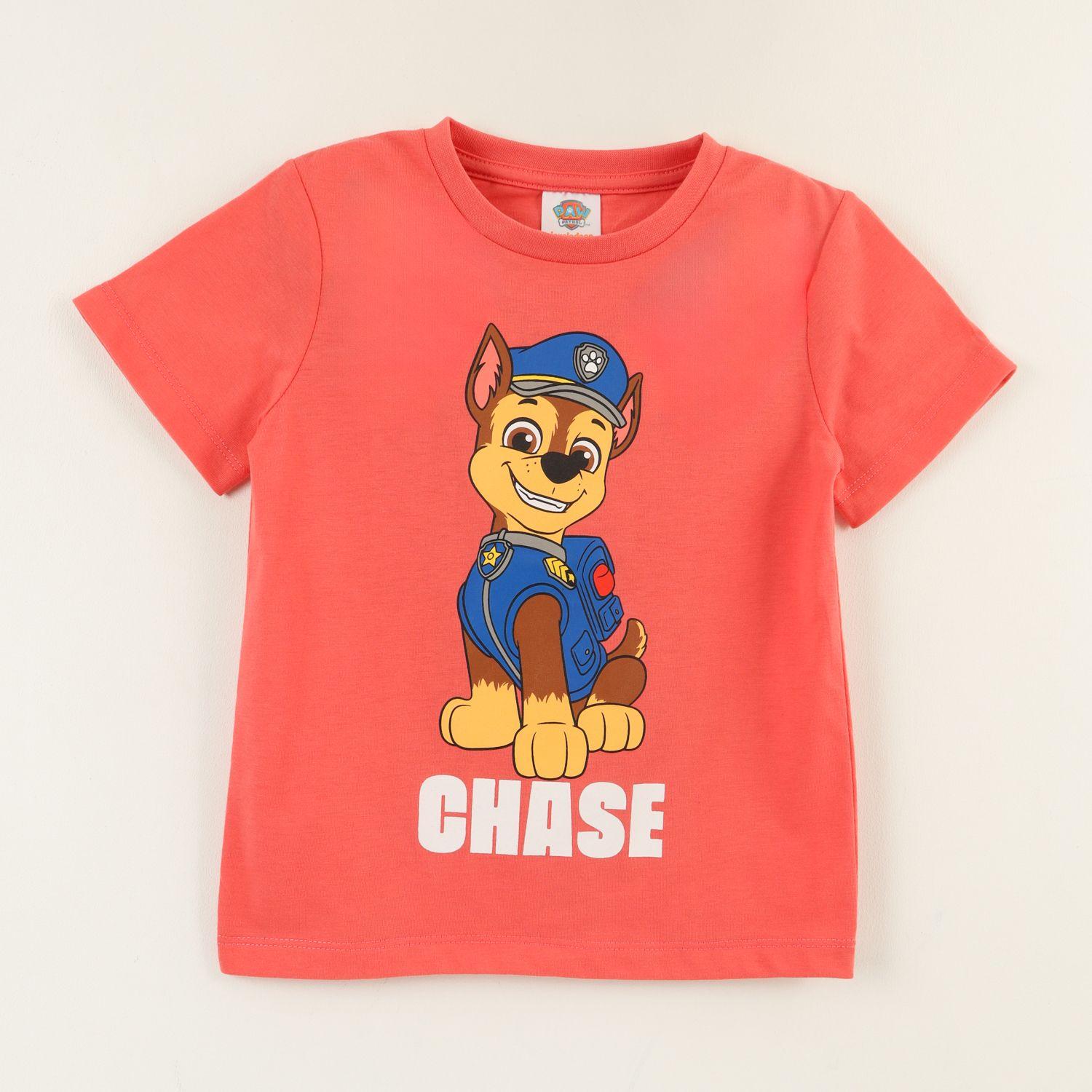 Polera Manga Corta Niño Rojo Chase Pose Paw Patrol-0