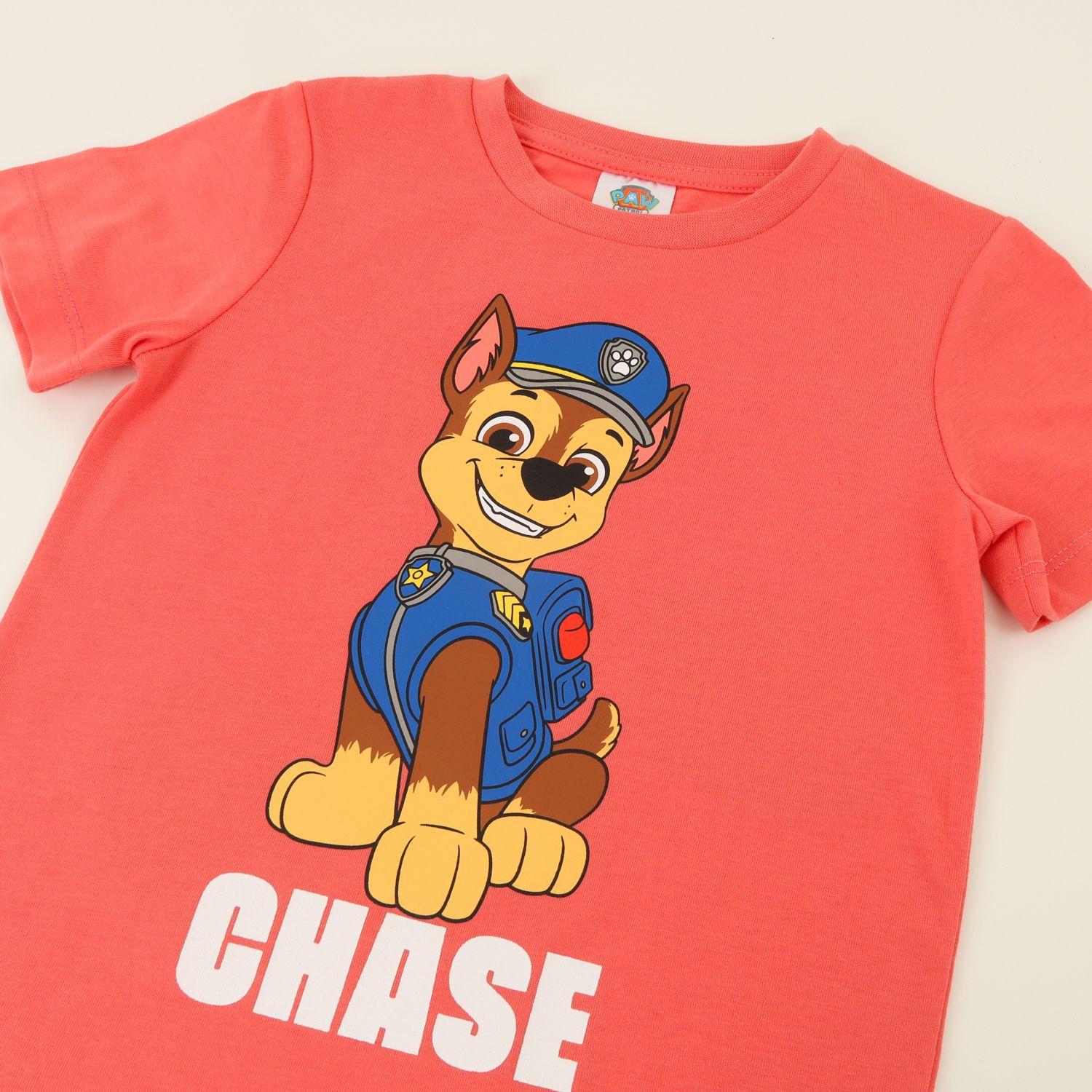 Polera Manga Corta Niño Rojo Chase Pose Paw Patrol-2