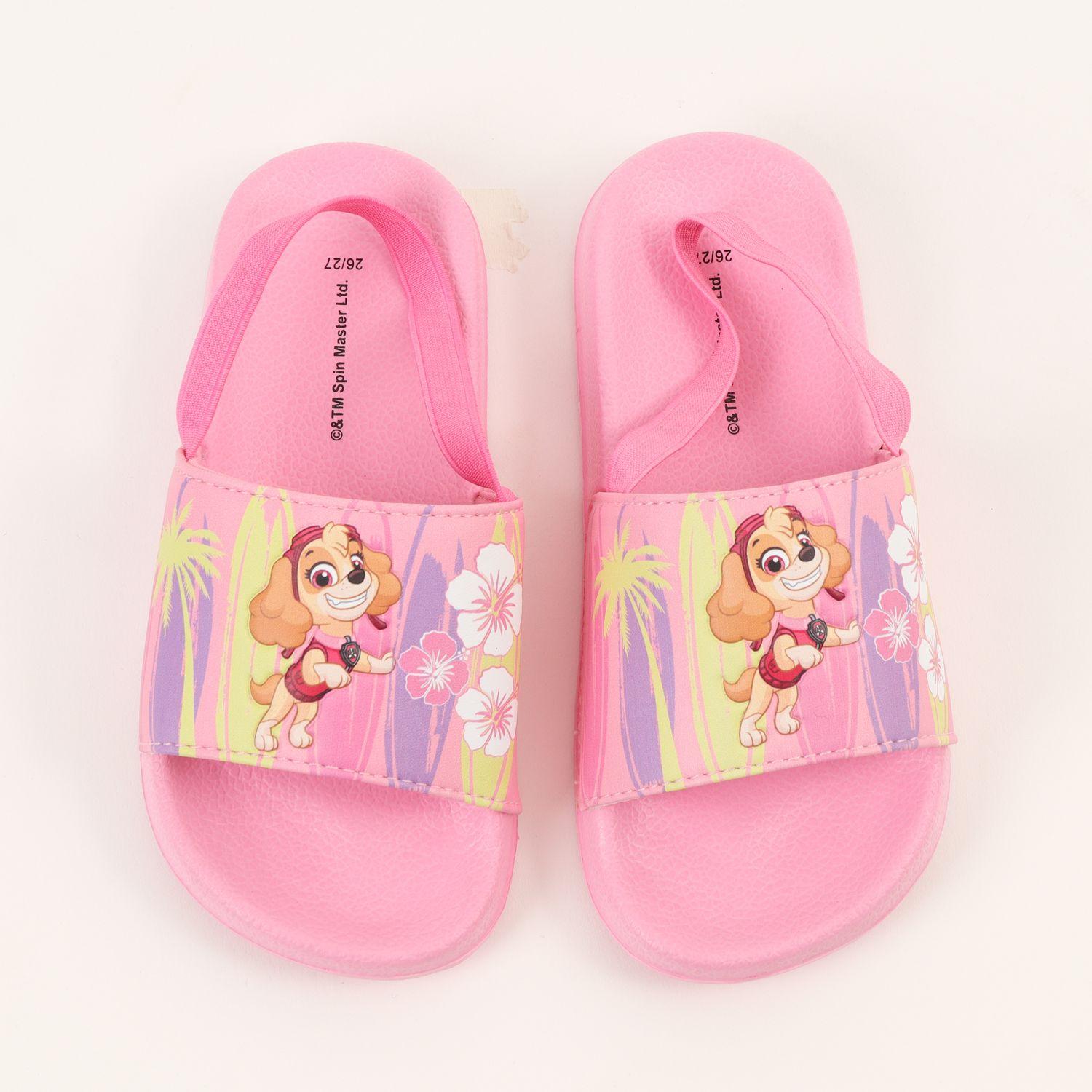 Sandalia Slide Niña Rosado Skye Flores Paw Patrol-2