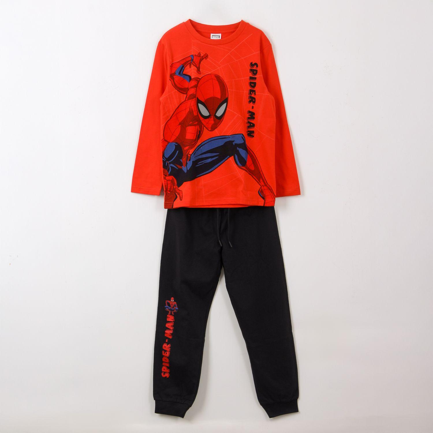 Pijama Manga Larga Niño Pose Spiderman Rojo Marvel-0